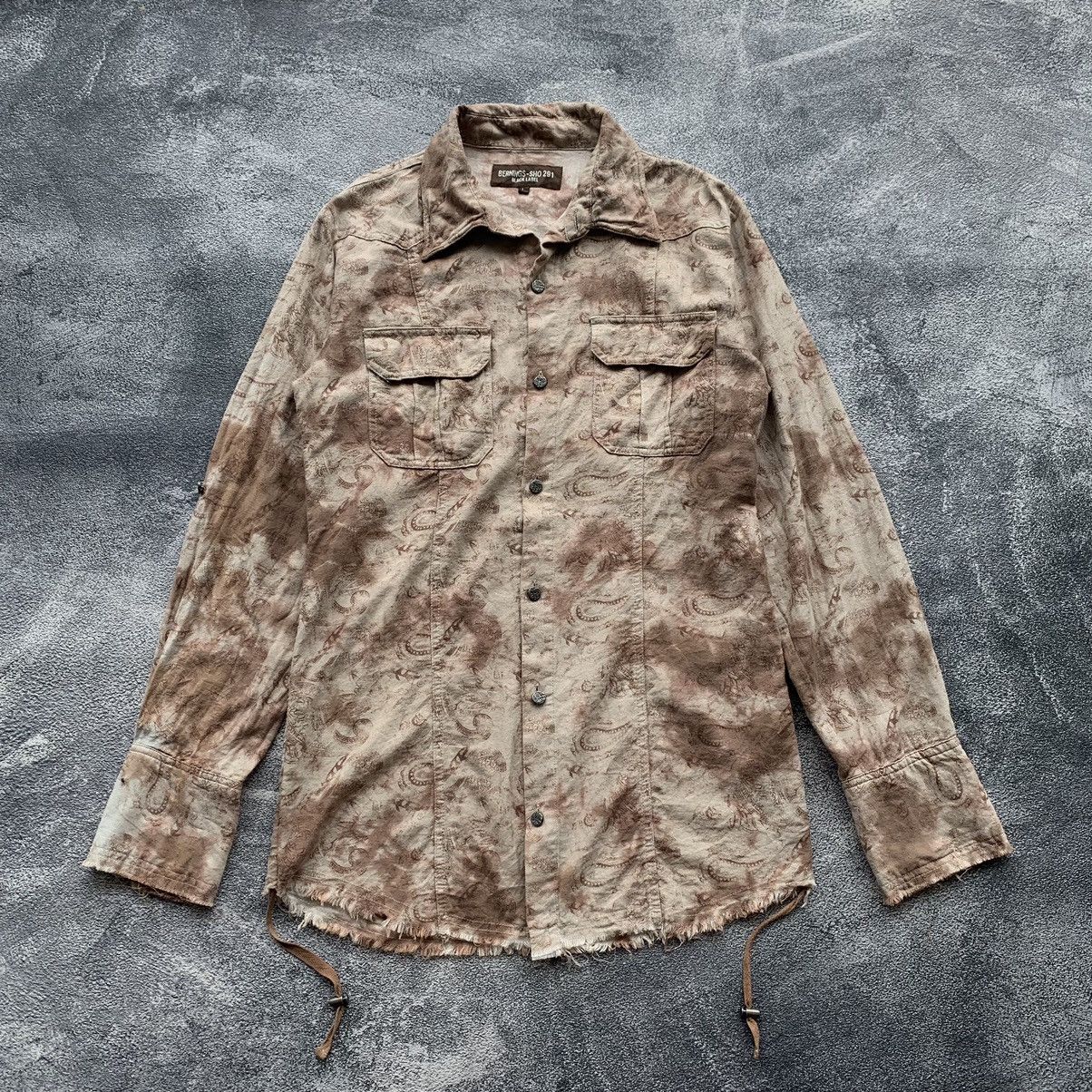 If Six Was Nine 🔥RARE🔥Bernings-Sho japanese punk y2k paisley Tiedye Shirt Size US L / EU 52-54 / 3 - 2 Thumbnail