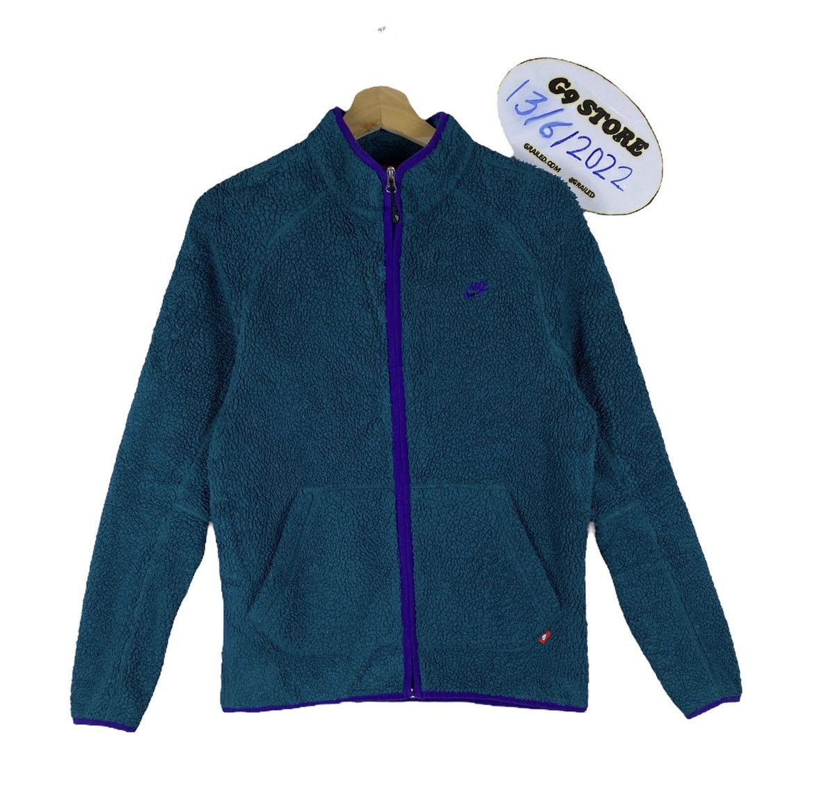 Nike NEED GONE 🔥 Vintage Nike Fleece Sweater Zip Up Jacket Size US S / EU 44-46 / 1 - 1 Thumbnail