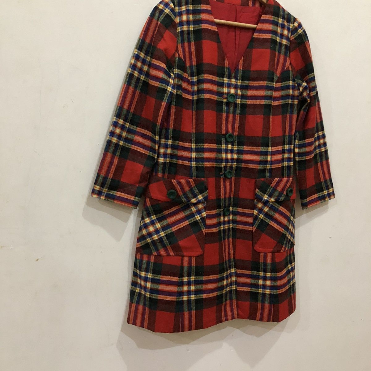 Japanese Brand Red Tartan Design Punk Long Coat Size US S / EU 44-46 / 1 - 3 Thumbnail