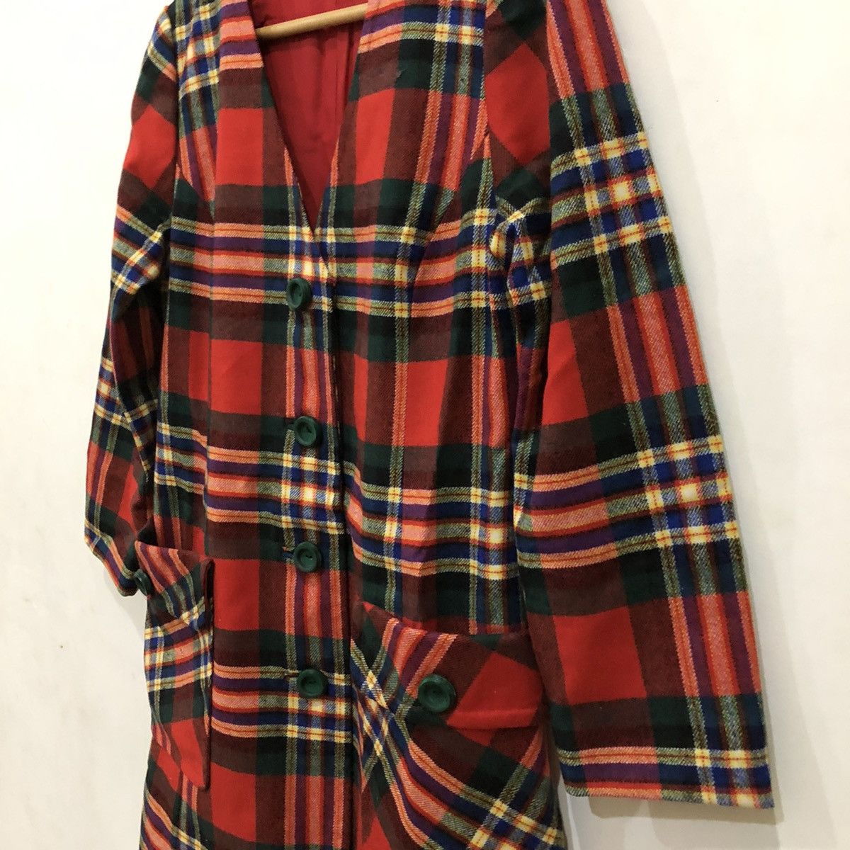 Japanese Brand Red Tartan Design Punk Long Coat Size US S / EU 44-46 / 1 - 5 Thumbnail