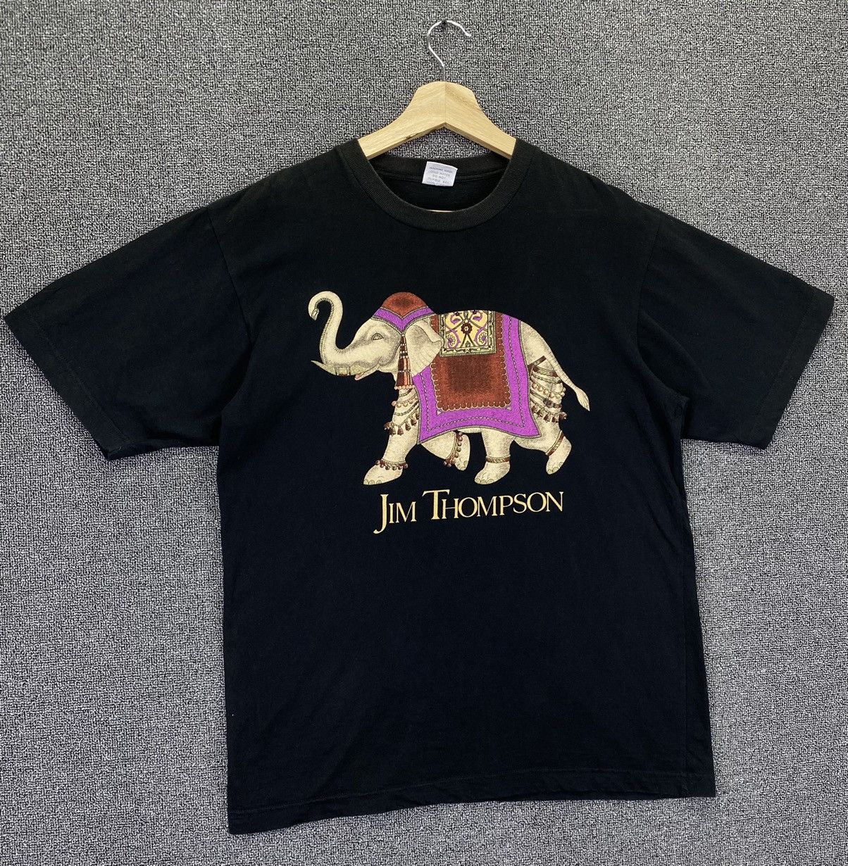 Jim Thompson Vintage Jim Thompson Habitat Art Printed Elephant T Shirts Size US S / EU 44-46 / 1 - 2 Thumbnail