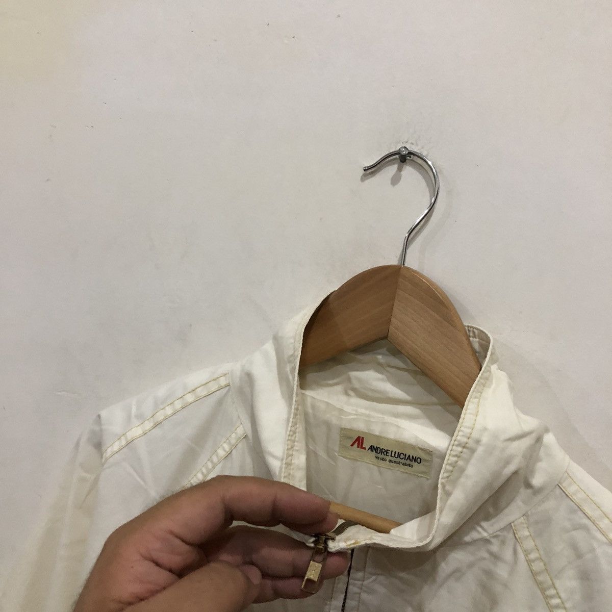 Vintage Andre Luciano Cropped Full Zipper Jacket Big Logo Size US M / EU 48-50 / 2 - 5 Thumbnail
