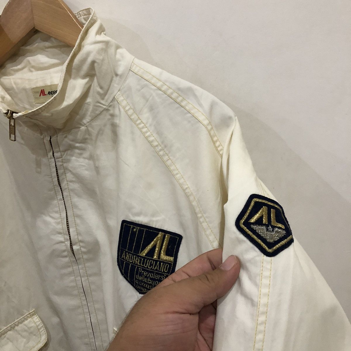 Vintage Andre Luciano Cropped Full Zipper Jacket Big Logo Size US M / EU 48-50 / 2 - 4 Thumbnail