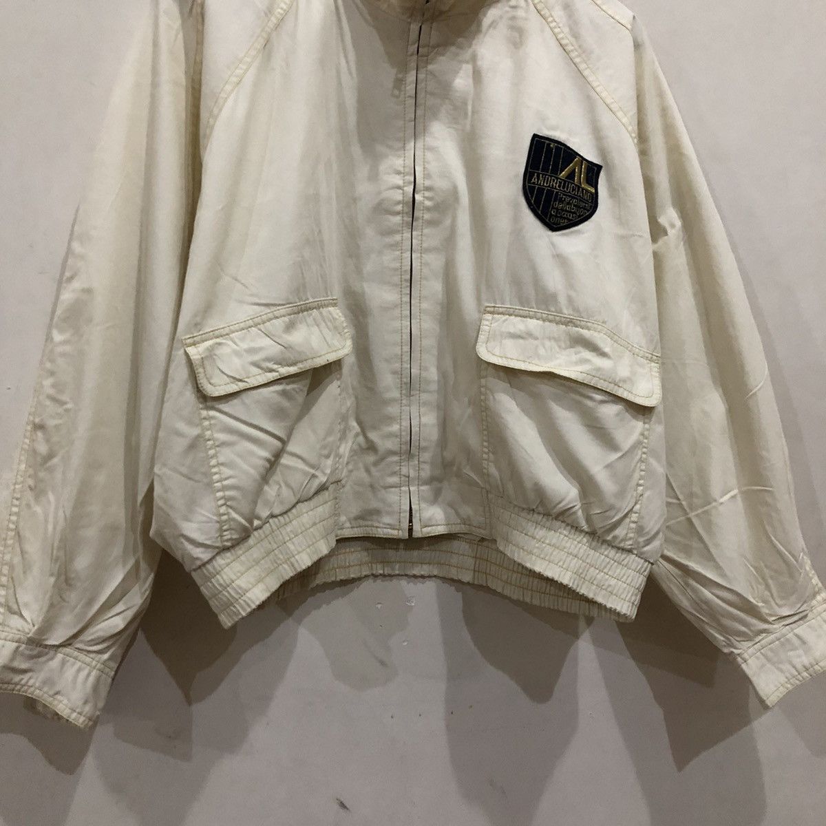 Vintage Andre Luciano Cropped Full Zipper Jacket Big Logo Size US M / EU 48-50 / 2 - 6 Thumbnail