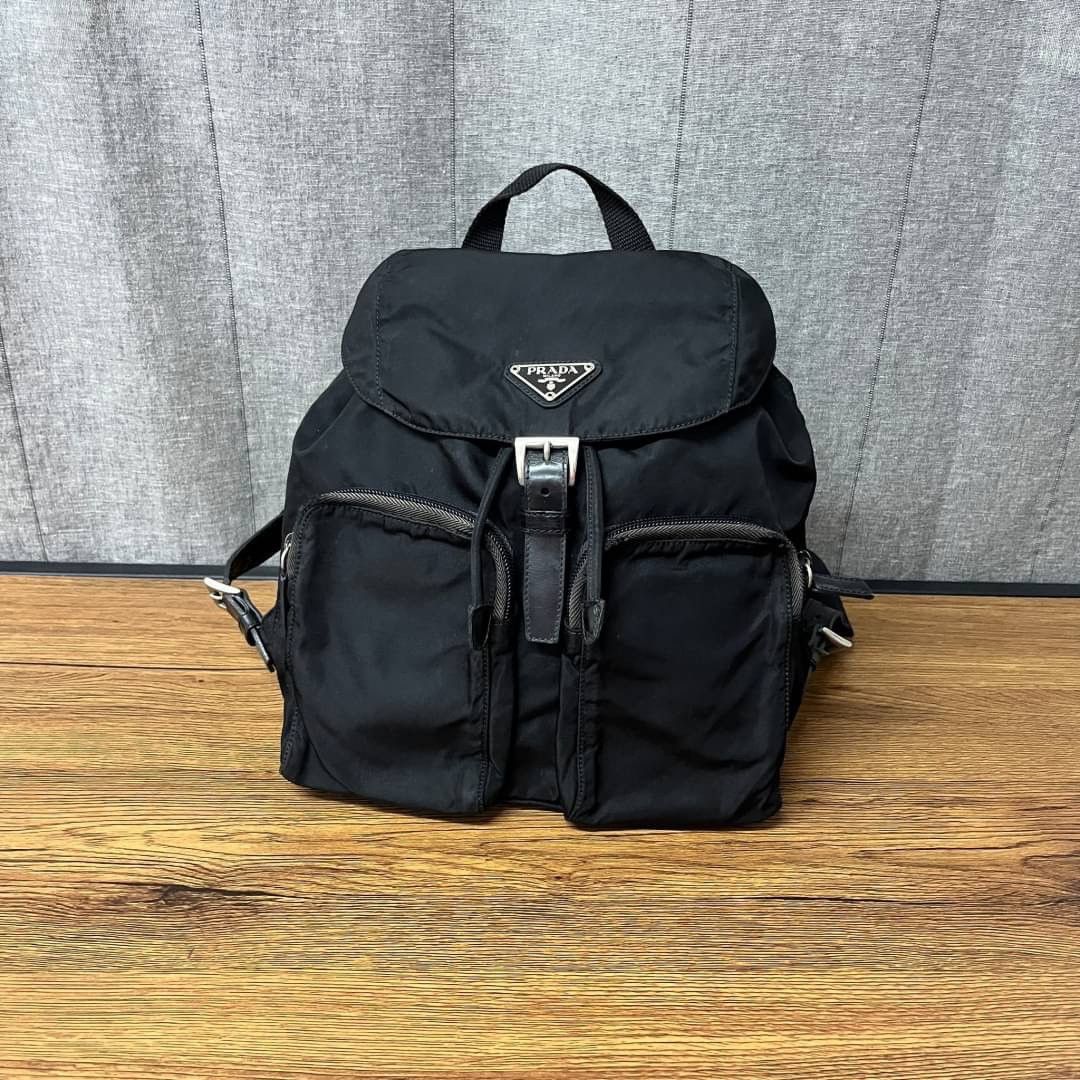 Prada 🔥hot Item🔥 Prada Black Nylon Vela Mini Size Backpack Grailed