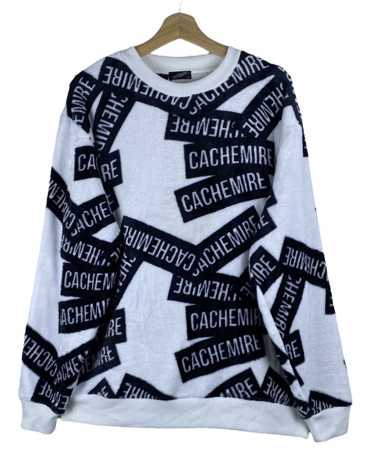 Japanese Brand Vintage Contrebe Full Print Cachemire Fleece Sweatshirt Size US L / EU 52-54 / 3 - 1 Thumbnail