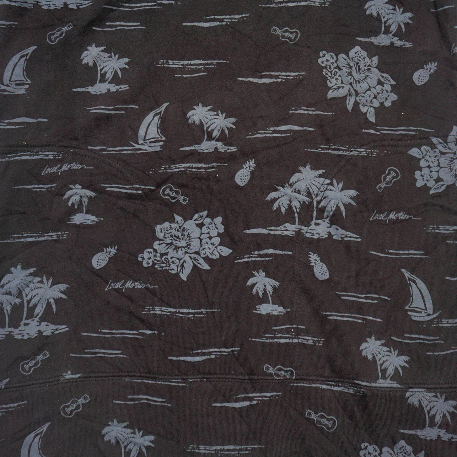 Japanese Brand LOCAL MOTION Aloha Hawaii Design Long Pullover Hoodie Size M / US 6-8 / IT 42-44 - 6 Thumbnail