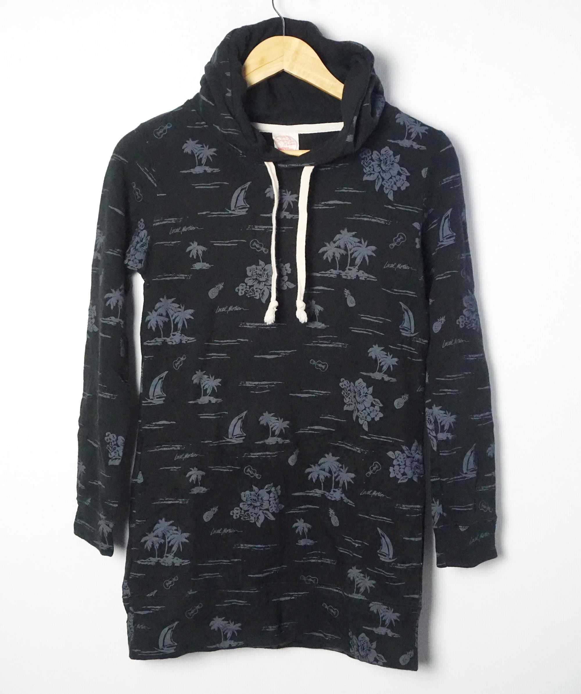 Japanese Brand LOCAL MOTION Aloha Hawaii Design Long Pullover Hoodie Size M / US 6-8 / IT 42-44 - 4 Thumbnail
