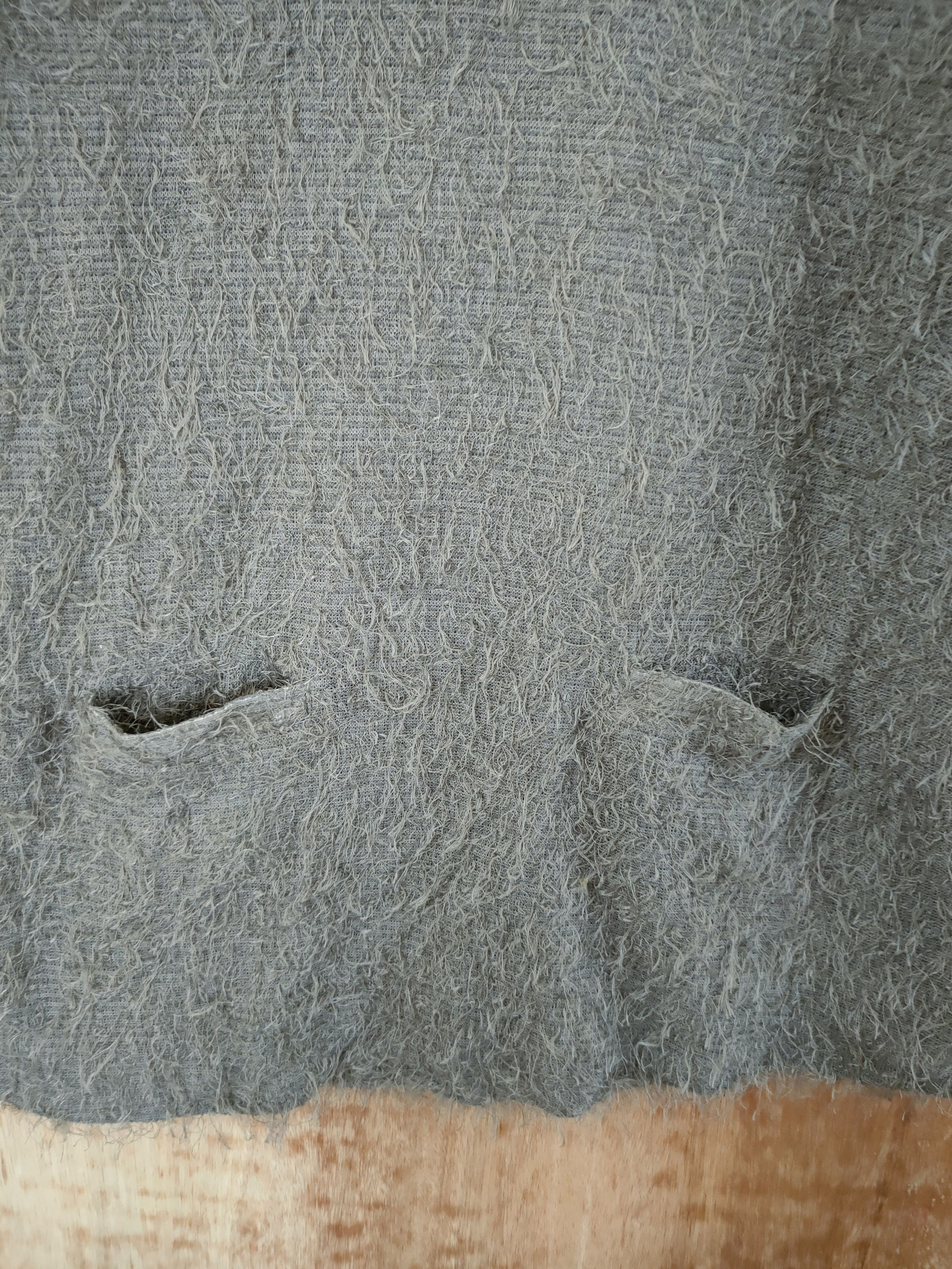 Homespun Knitwear D Vintage grey long mohair fur knitwear shag shaggy #46-463 Size S / US 4 / IT 40 - 4 Thumbnail