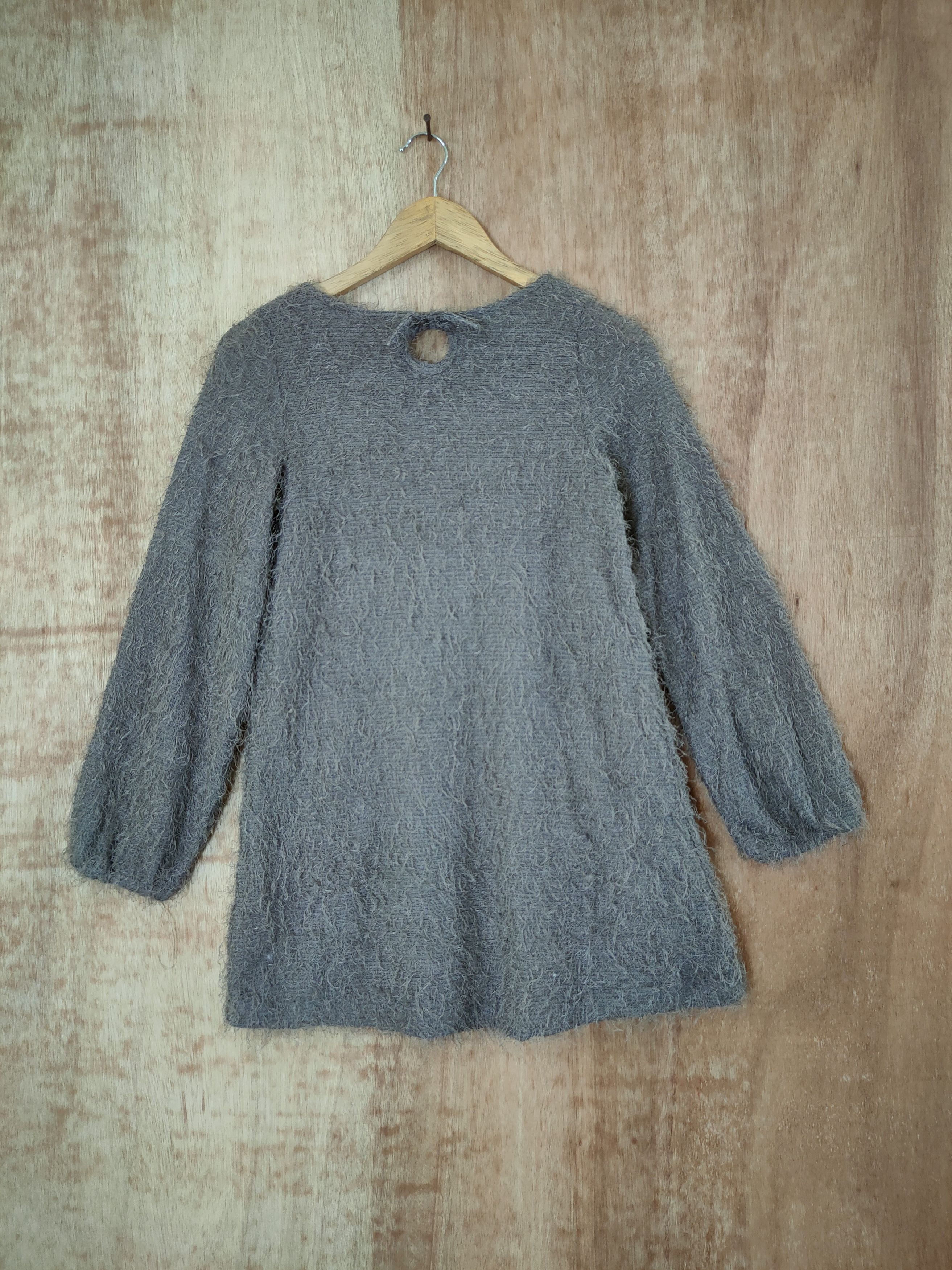 Homespun Knitwear D Vintage grey long mohair fur knitwear shag shaggy #46-463 Size S / US 4 / IT 40 - 8 Thumbnail