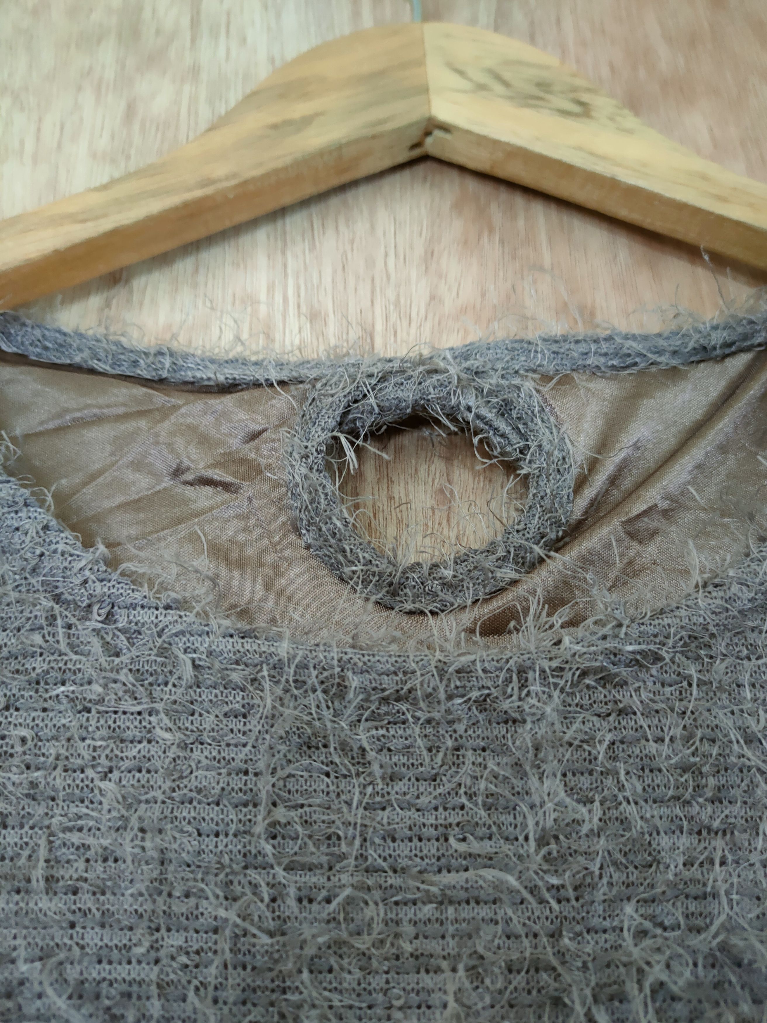 Homespun Knitwear D Vintage grey long mohair fur knitwear shag shaggy #46-463 Size S / US 4 / IT 40 - 5 Thumbnail