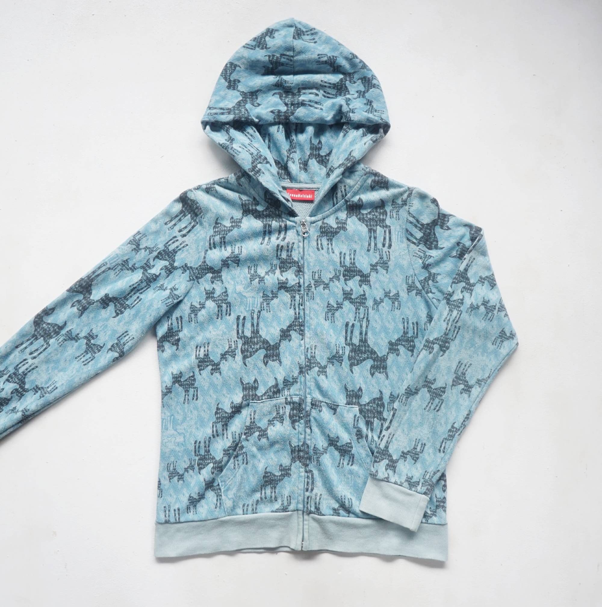 image of Ivana Helsinki X Uniqlo Graphic Light Hoodie in Light Blue, Women's (Size Medium)