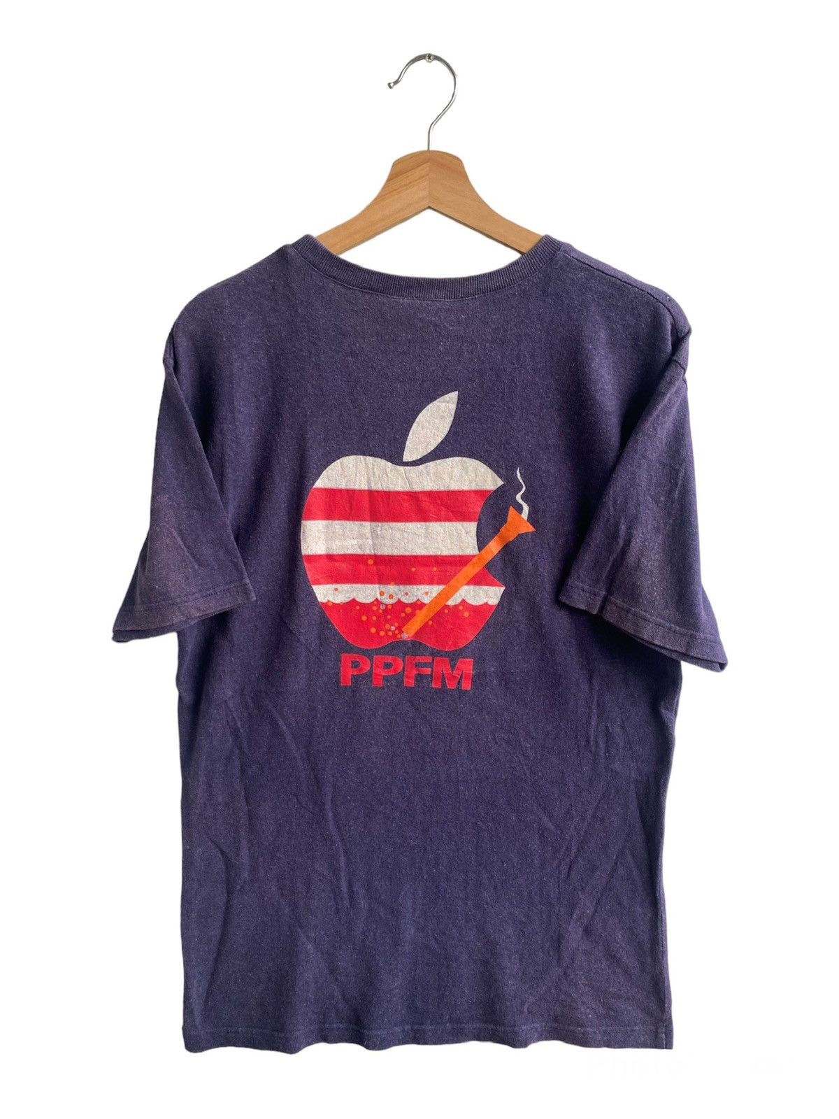 image of Ppfm Apple Tee in Faded Blue, Men's (Size Medium)