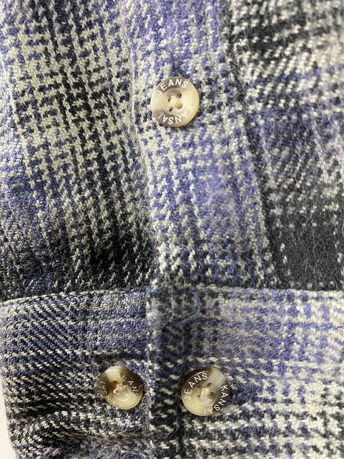 Kansai Yamamoto STEAL🔥 VTG Checkered Flannel Puffer Jacket By Kansai Jeans Size US M / EU 48-50 / 2 - 8 Thumbnail