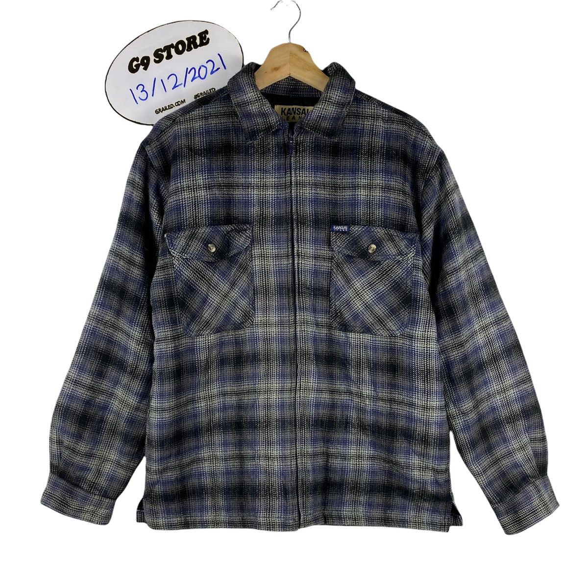Kansai Yamamoto STEAL🔥 VTG Checkered Flannel Puffer Jacket By Kansai Jeans Size US M / EU 48-50 / 2 - 1 Thumbnail