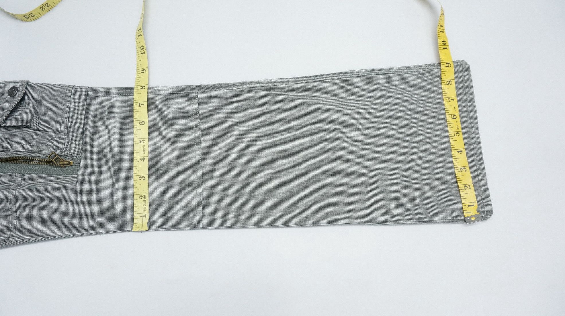 Japanese Brand ROOT THREE Low Rise Flare Leg Houndstooth Light Cargo Pants Size US 29 - 17 Thumbnail
