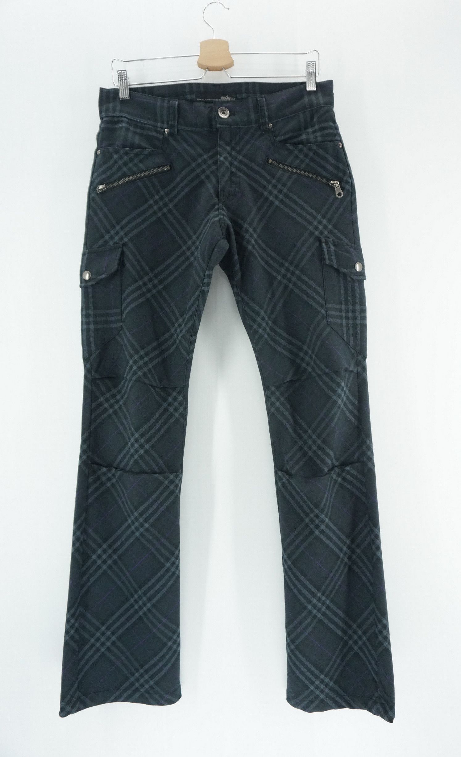 Japanese Brand × Mossimo MOSSIMO Polyester Rayon Plaid Multipocket Skinny Fit Pants Size US 32 / EU 48 - 1 Thumbnail