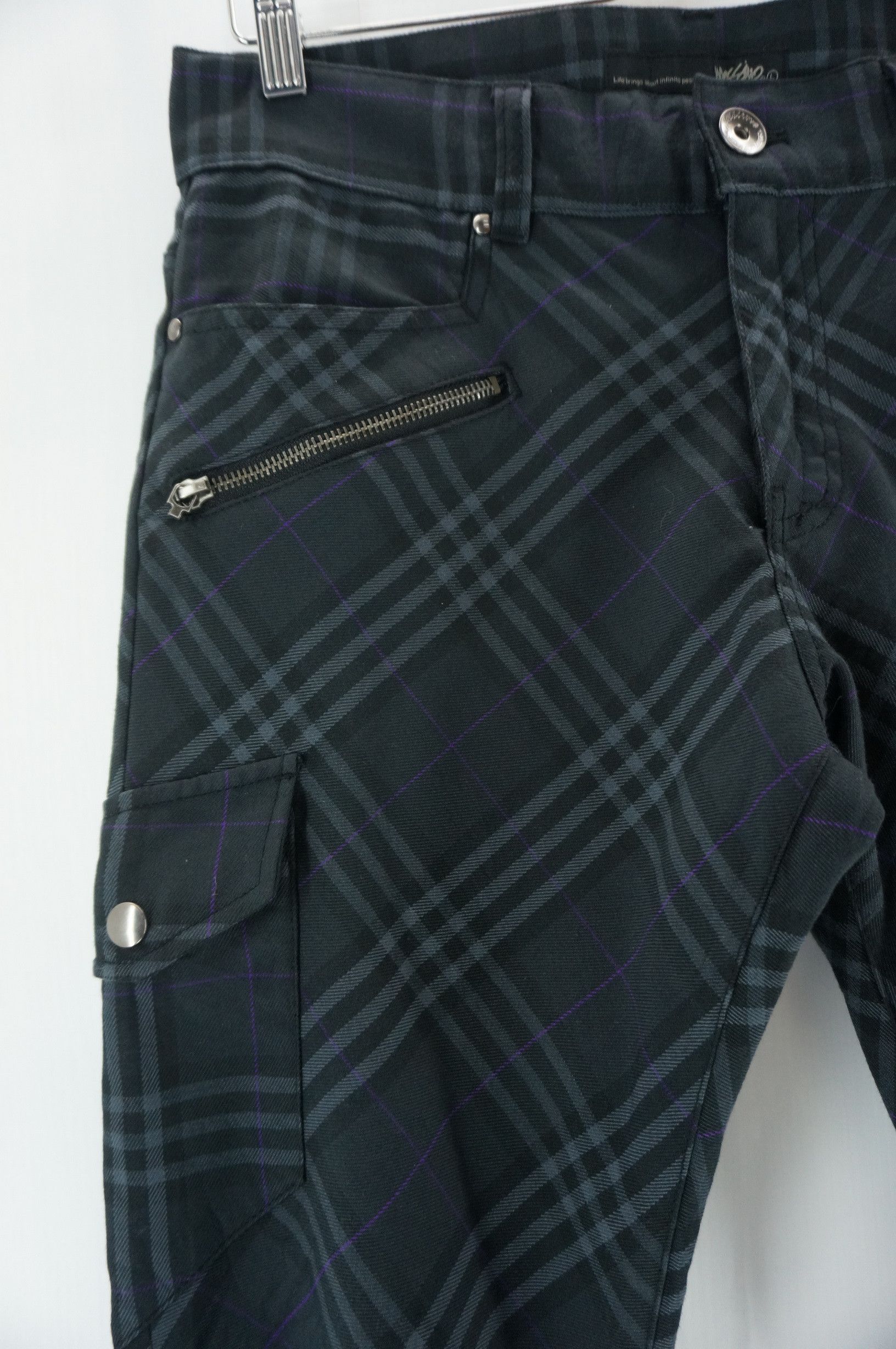 Japanese Brand × Mossimo MOSSIMO Polyester Rayon Plaid Multipocket Skinny Fit Pants Size US 32 / EU 48 - 3 Thumbnail