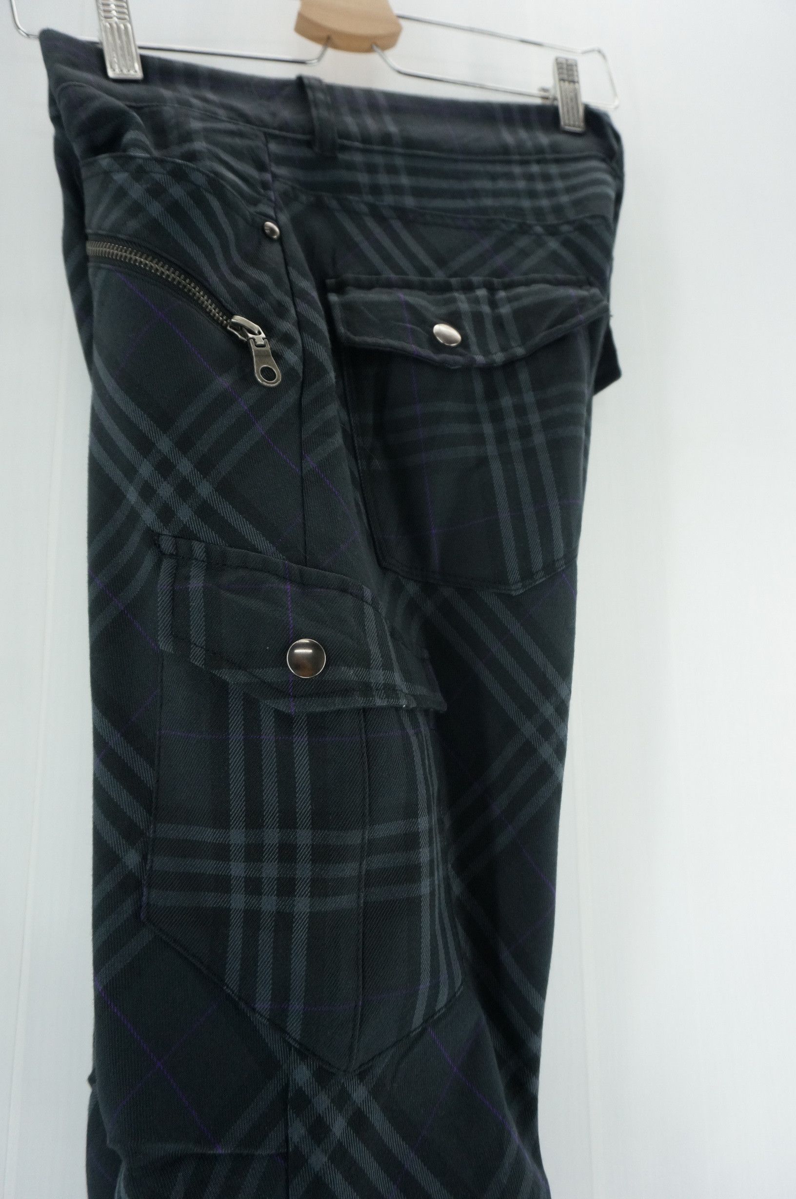 Japanese Brand × Mossimo MOSSIMO Polyester Rayon Plaid Multipocket Skinny Fit Pants Size US 32 / EU 48 - 10 Thumbnail