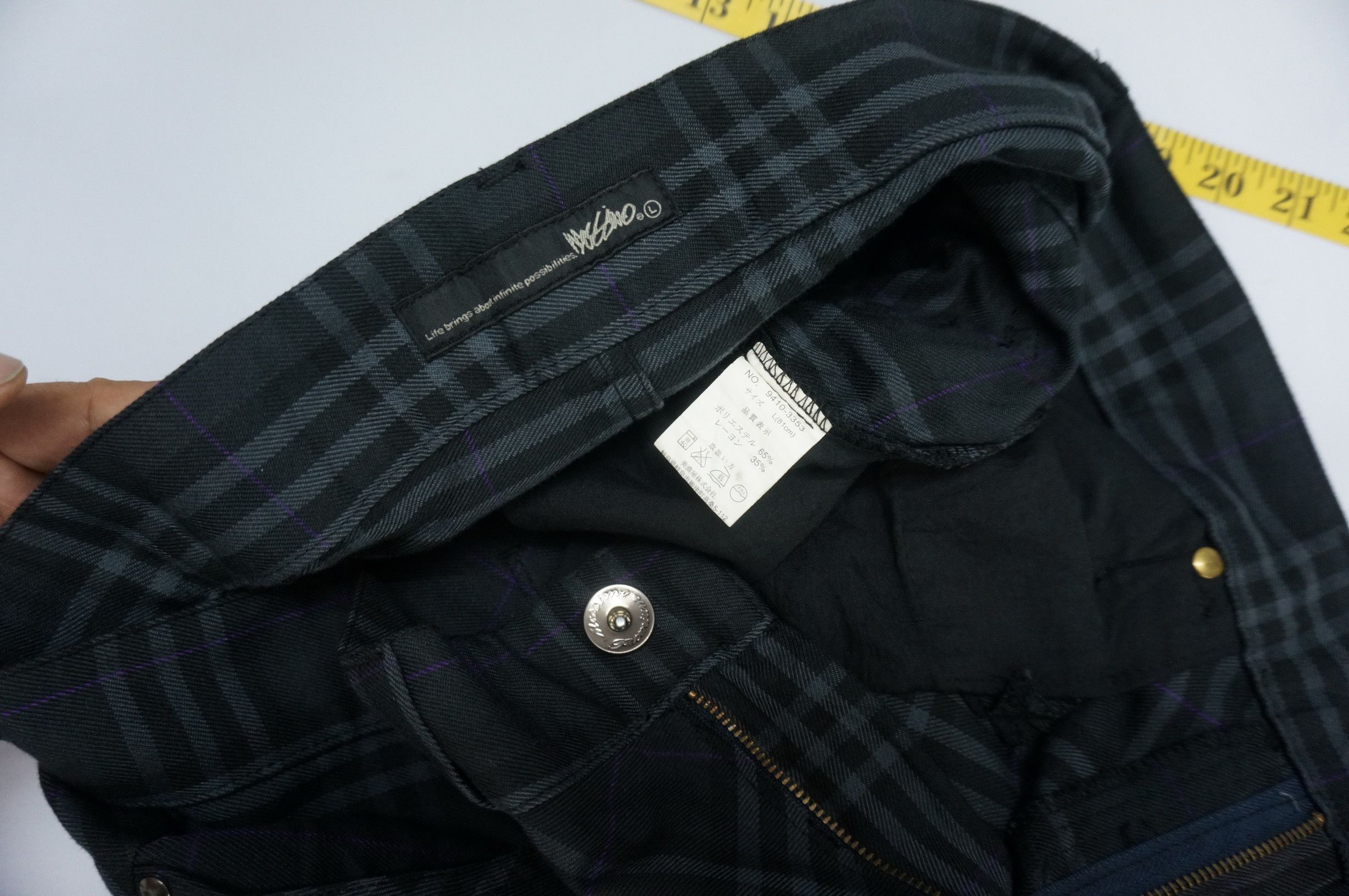 Japanese Brand × Mossimo MOSSIMO Polyester Rayon Plaid Multipocket Skinny Fit Pants Size US 32 / EU 48 - 11 Thumbnail