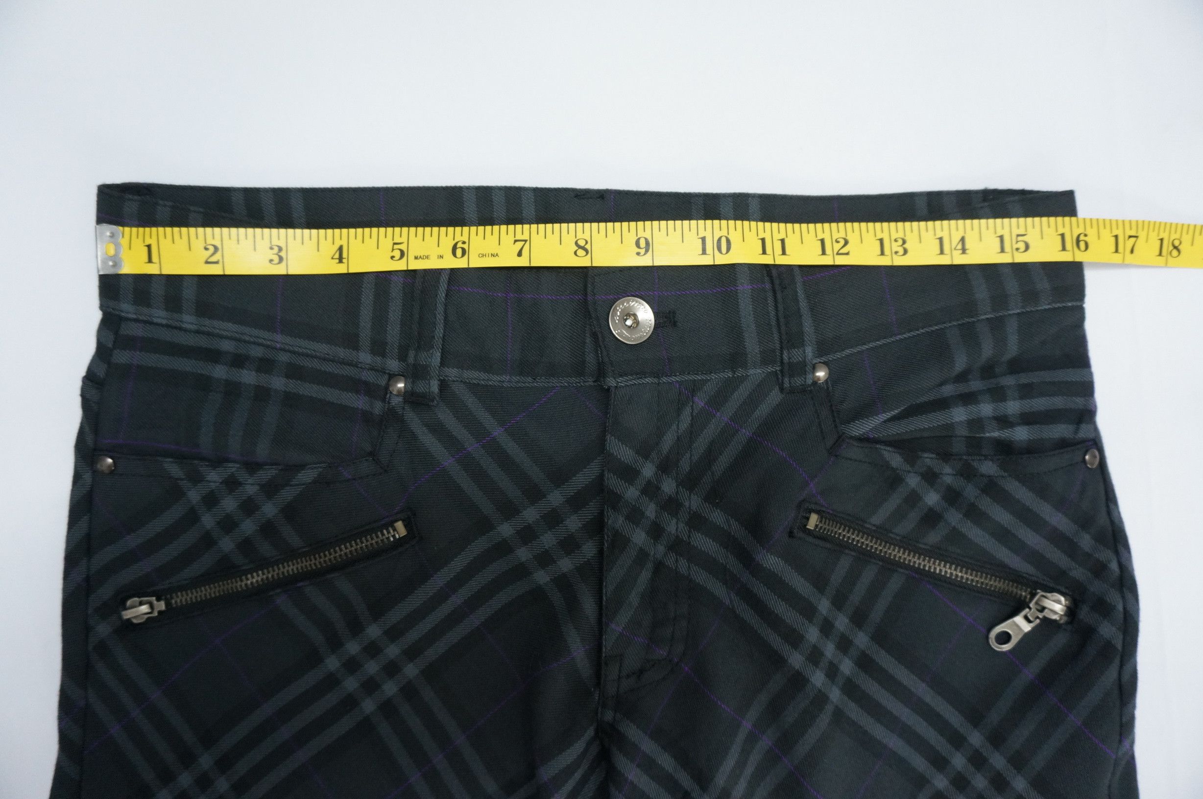 Japanese Brand × Mossimo MOSSIMO Polyester Rayon Plaid Multipocket Skinny Fit Pants Size US 32 / EU 48 - 14 Thumbnail