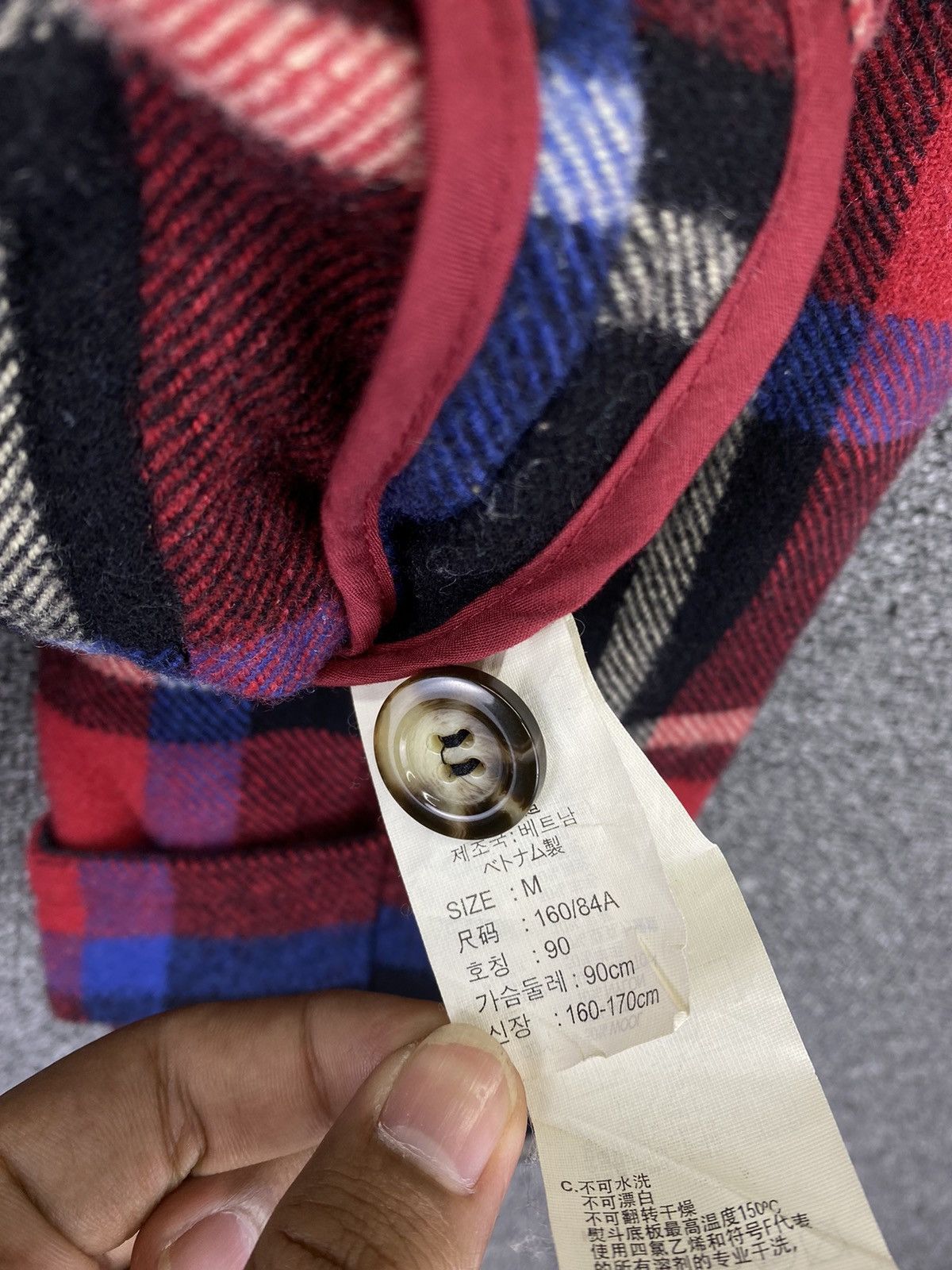 Levi's Levis Shadow Plaid Wool Duffle Coats Hooded Jacket Size M / US 6-8 / IT 42-44 - 8 Thumbnail