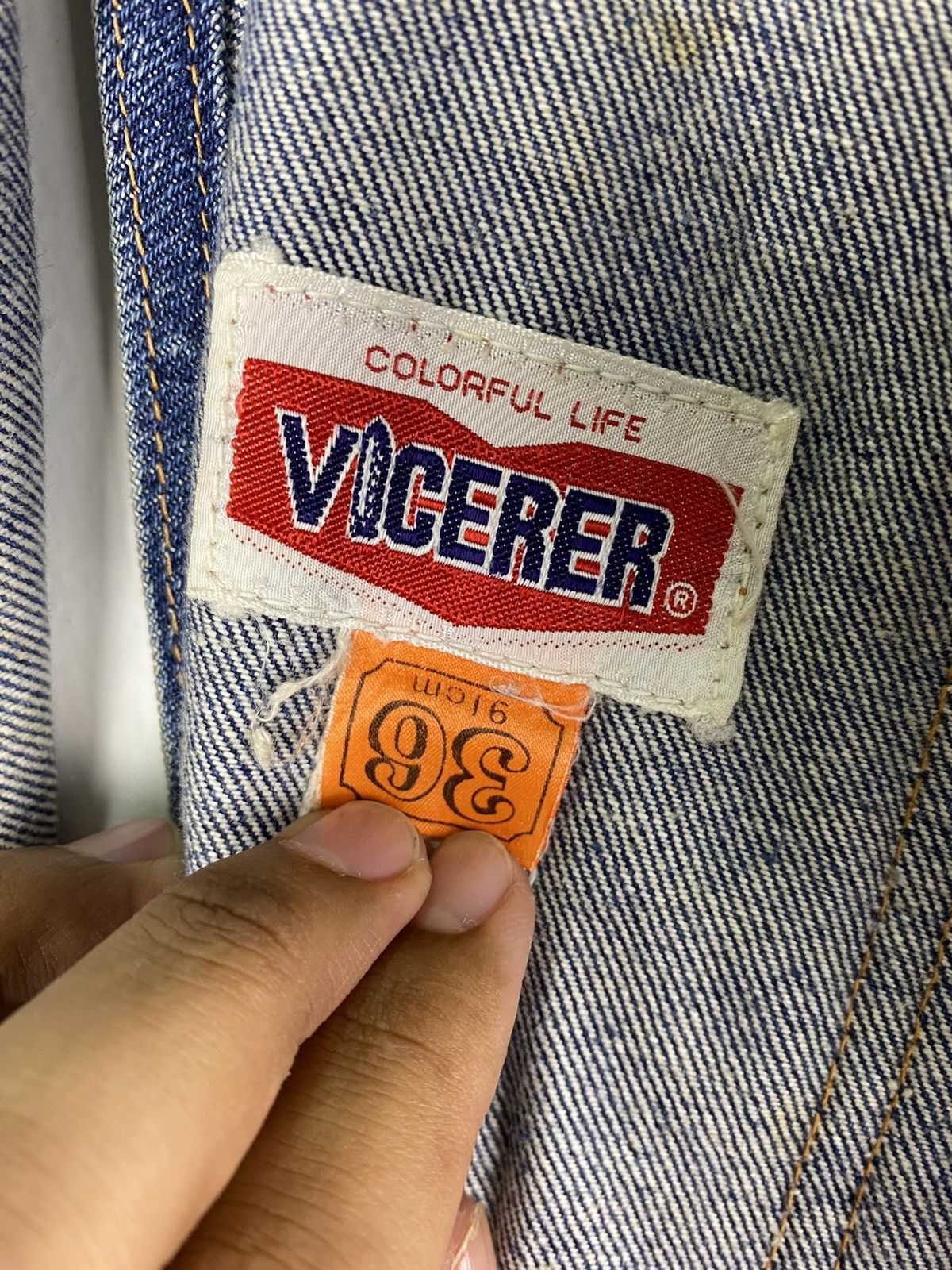 Japanese Brand STEAL 🔥 VINTAGE VICERER DENIM JEANS OVERALLS JUMPSUIT Size US 36 / EU 52 - 7 Thumbnail