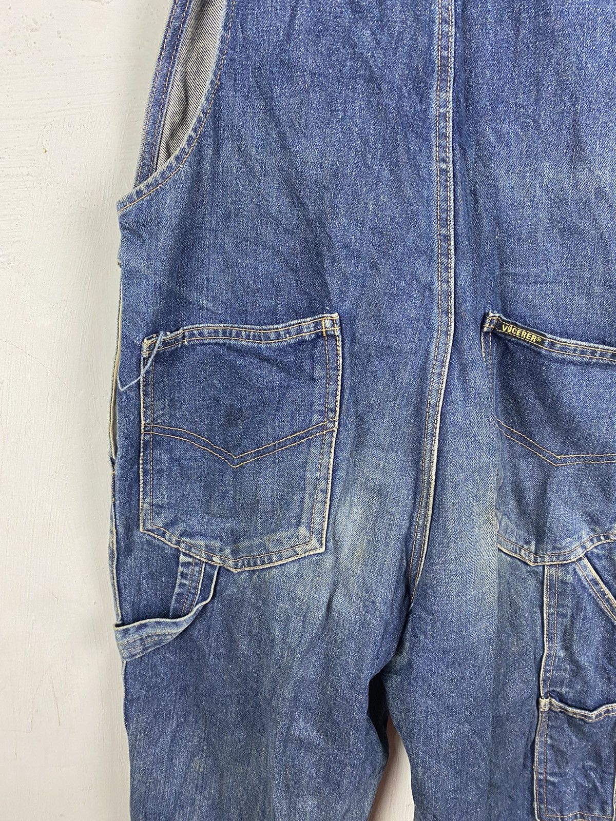 Japanese Brand STEAL 🔥 VINTAGE VICERER DENIM JEANS OVERALLS JUMPSUIT Size US 36 / EU 52 - 10 Thumbnail