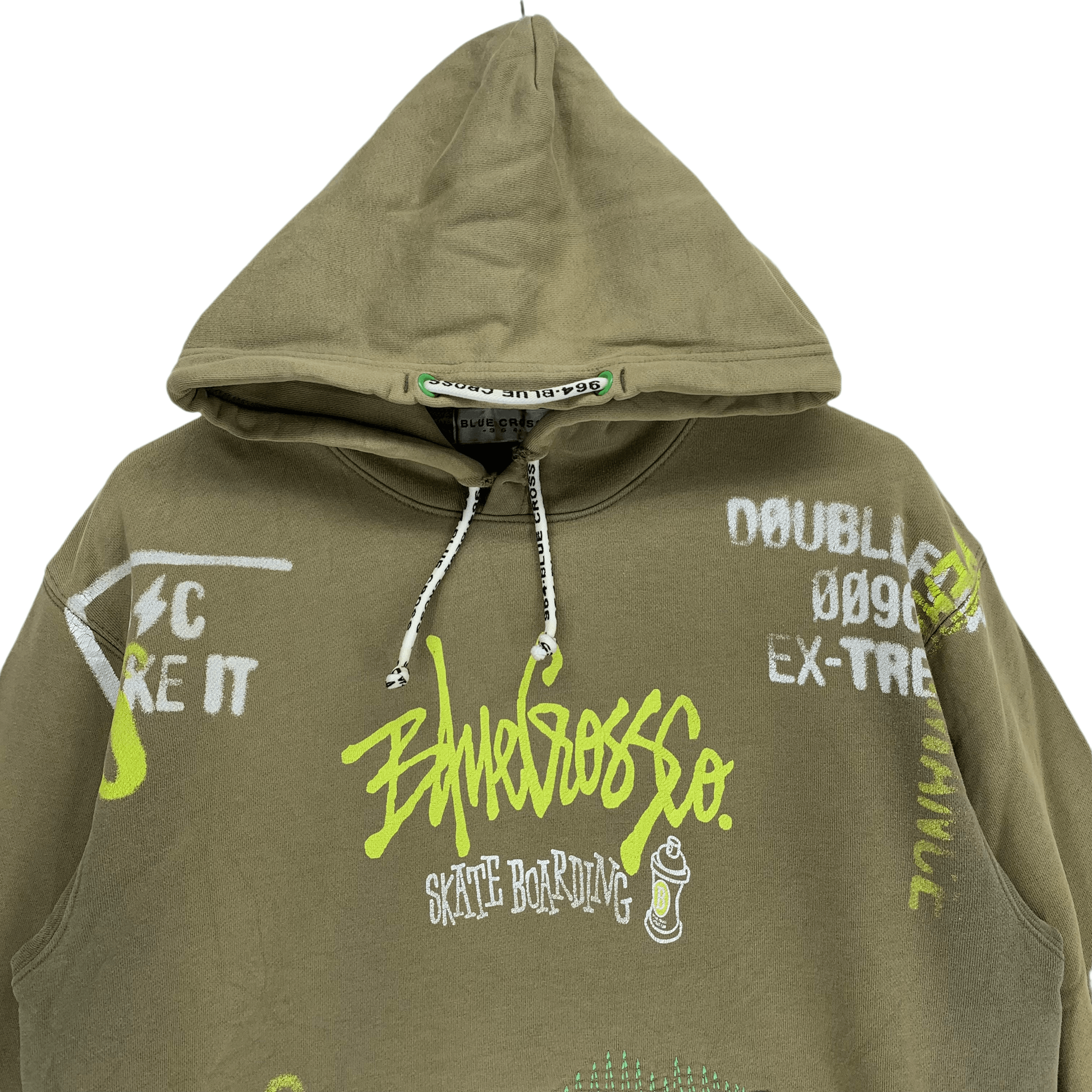 Japanese Brand Blue Cross Skate Boarding Pullover Hoodie #3489-100 Size US M / EU 48-50 / 2 - 2 Thumbnail