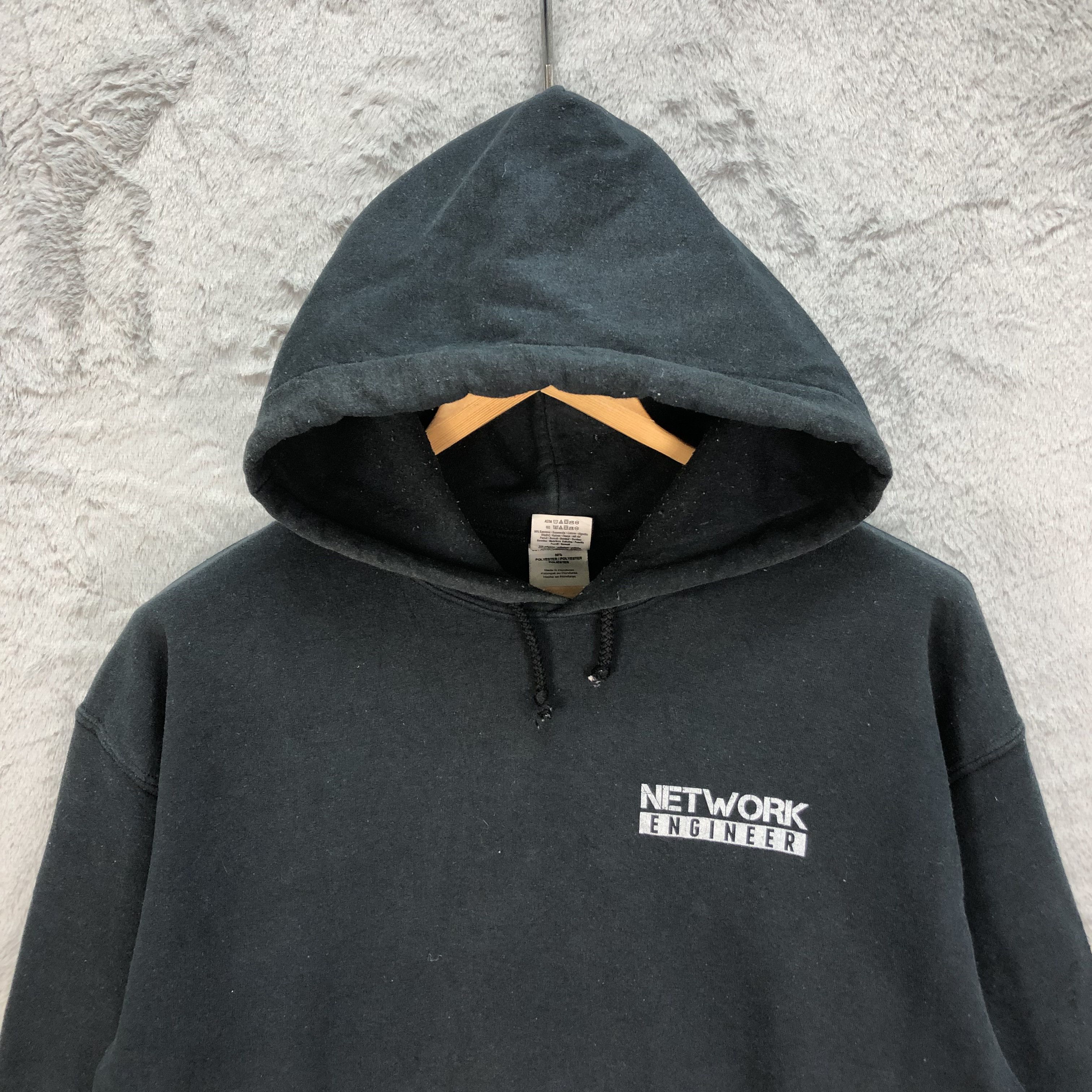 Gildan NETWORK ENGINEERS Back Big Logo Pullover Hoodies #5290-182 Size US M / EU 48-50 / 2 - 4 Thumbnail