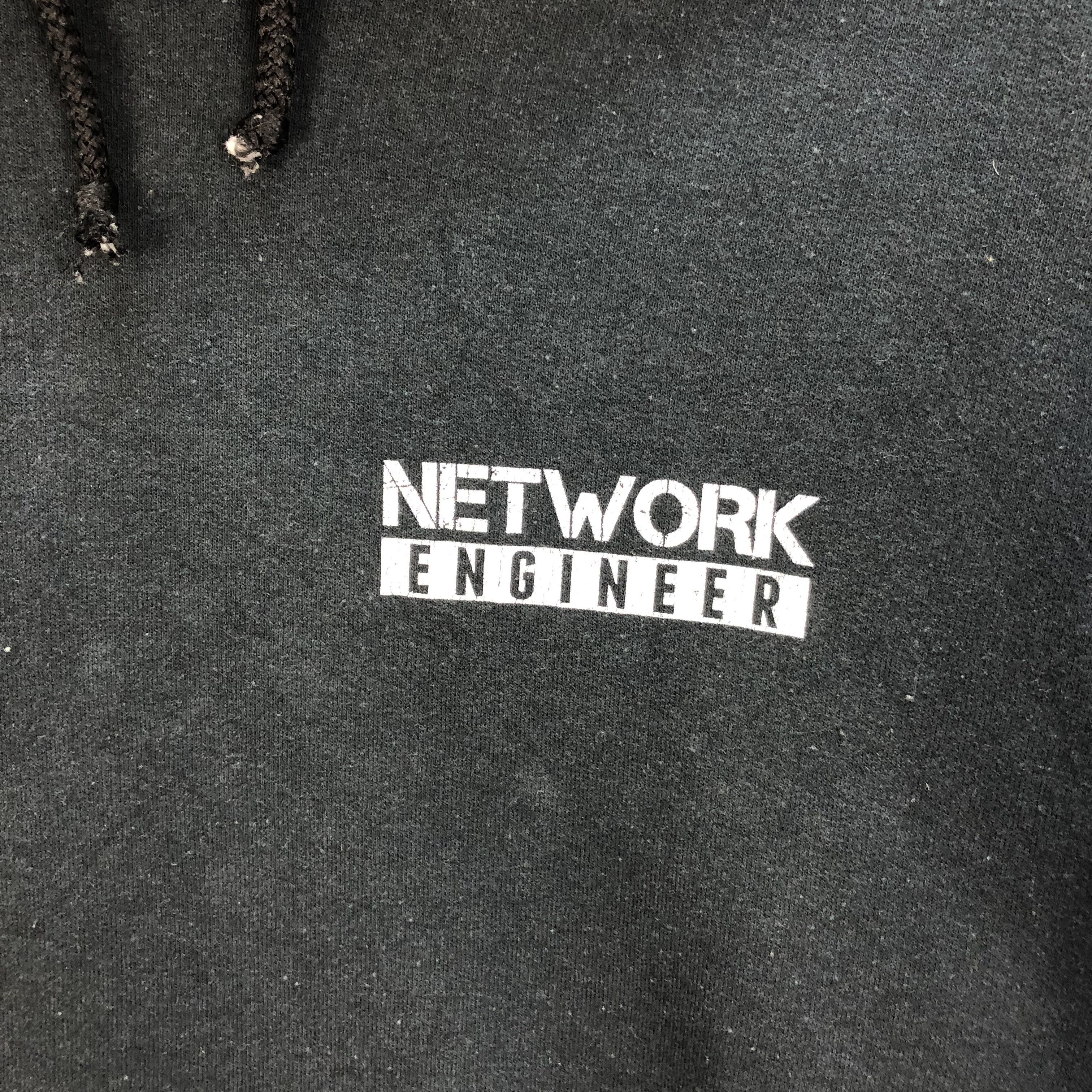 Gildan NETWORK ENGINEERS Back Big Logo Pullover Hoodies #5290-182 Size US M / EU 48-50 / 2 - 5 Thumbnail