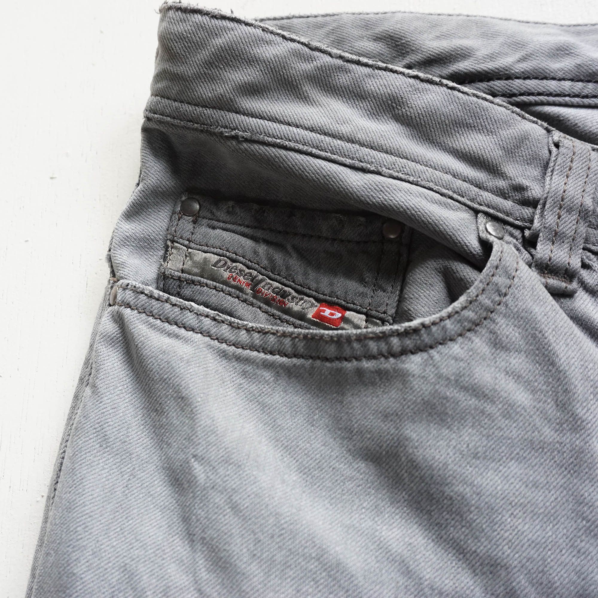 Diesel DIESEL Low Rise Ripped Grey Button Fly Jeans Size US 34 / EU 50 - 4 Thumbnail
