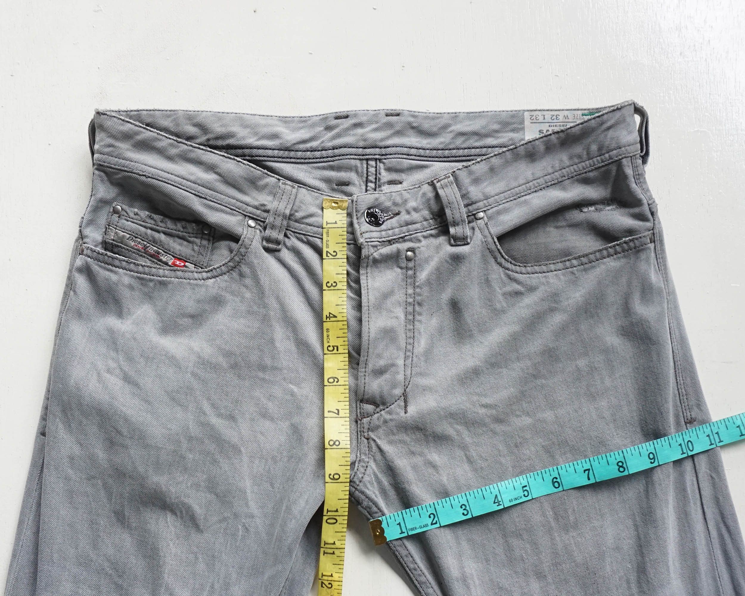 Diesel DIESEL Low Rise Ripped Grey Button Fly Jeans Size US 34 / EU 50 - 11 Thumbnail