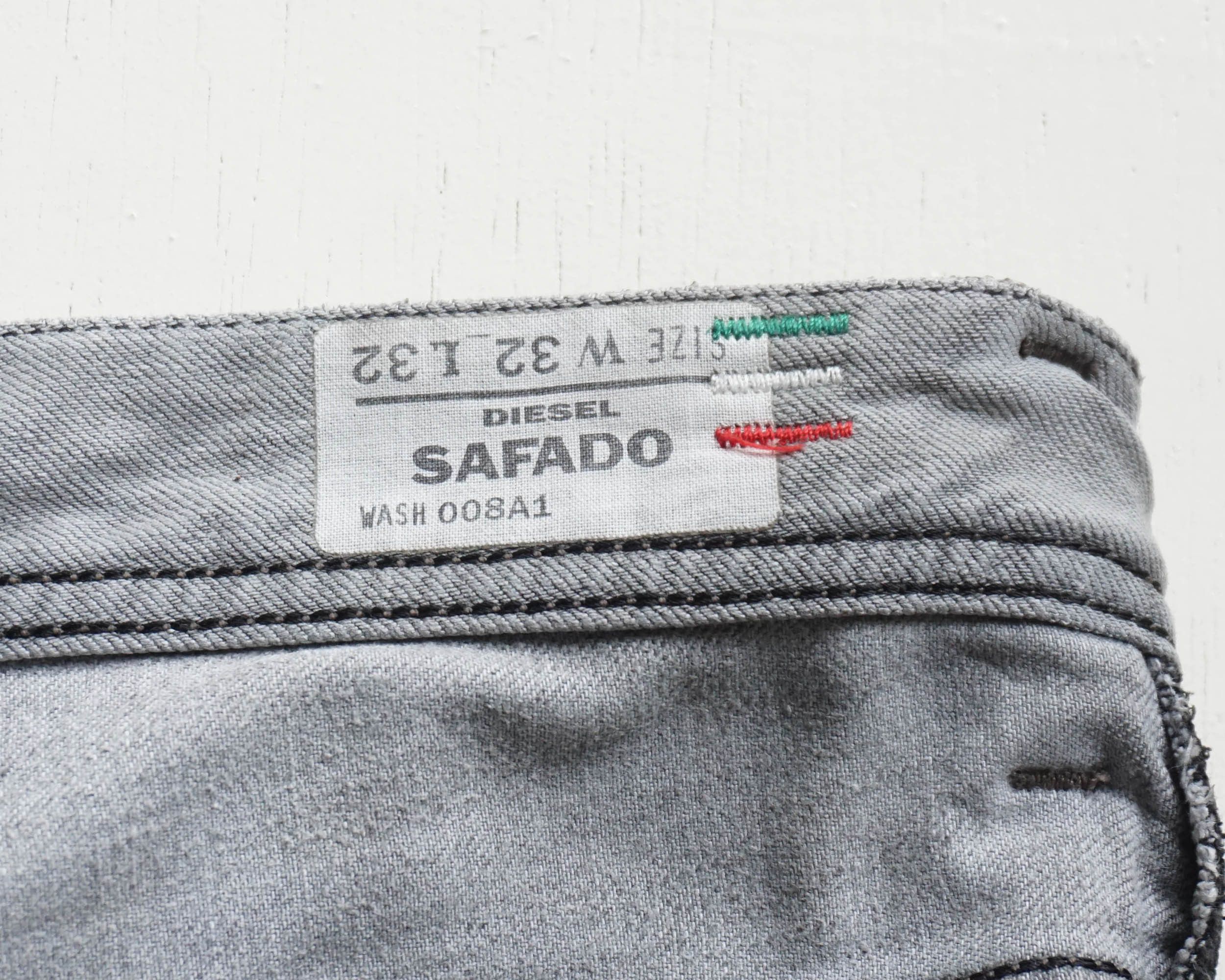 Diesel DIESEL Low Rise Ripped Grey Button Fly Jeans Size US 34 / EU 50 - 6 Thumbnail