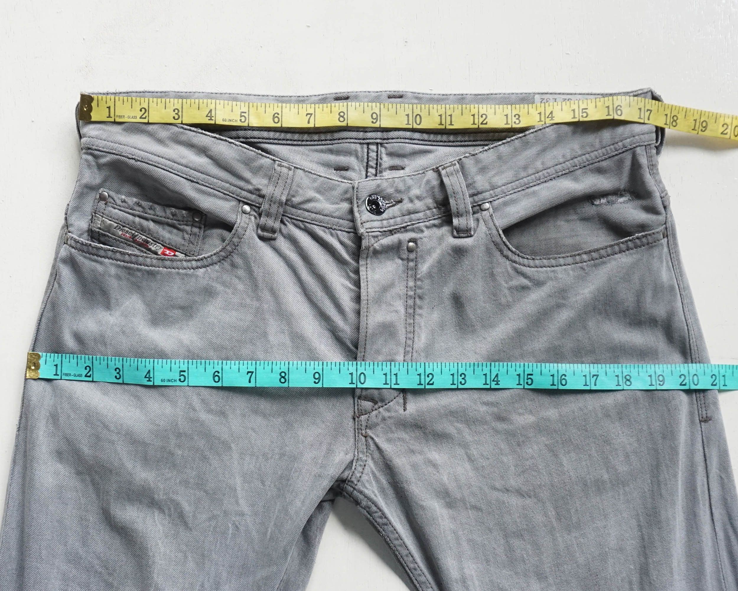 Diesel DIESEL Low Rise Ripped Grey Button Fly Jeans Size US 34 / EU 50 - 10 Thumbnail