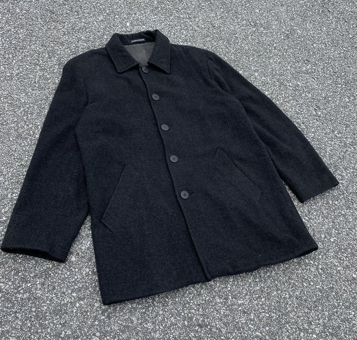 agnes b. Vintage Agnes B Homme Paris Wool Trench Coats Long Jacket Size L / US 10 / IT 46 - 2 Thumbnail