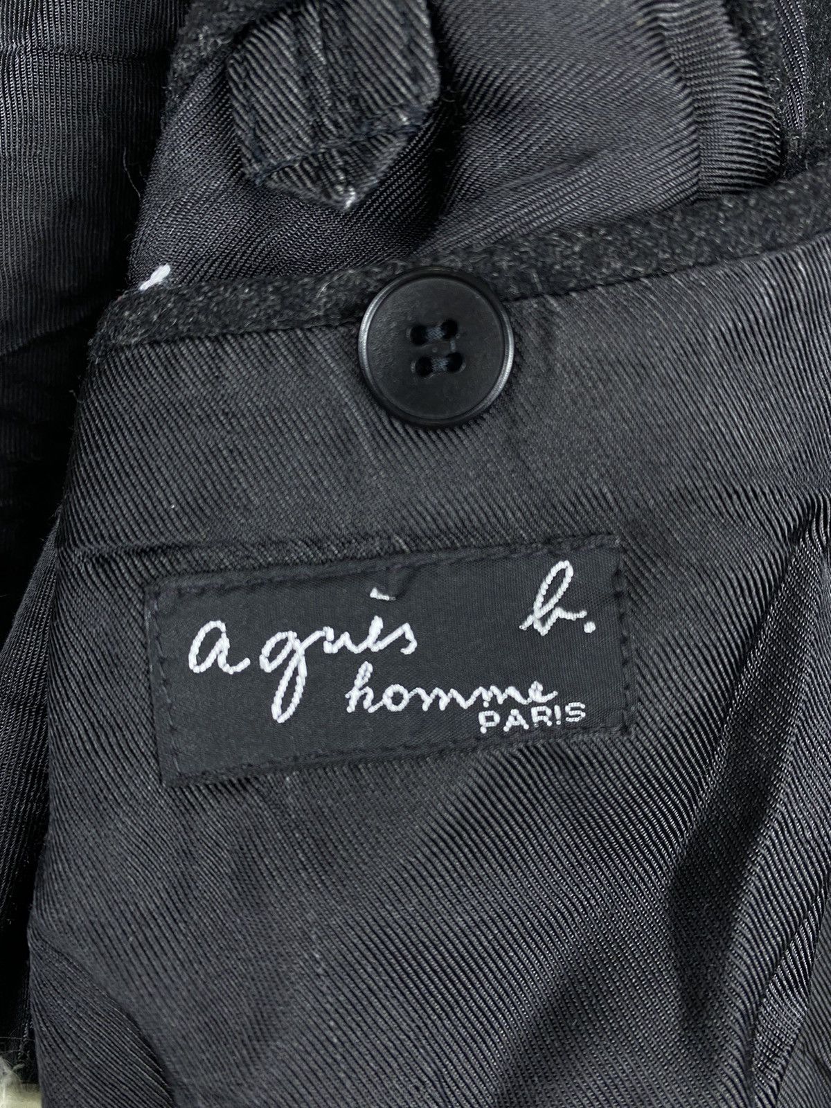 agnes b. Vintage Agnes B Homme Paris Wool Trench Coats Long Jacket Size L / US 10 / IT 46 - 10 Thumbnail