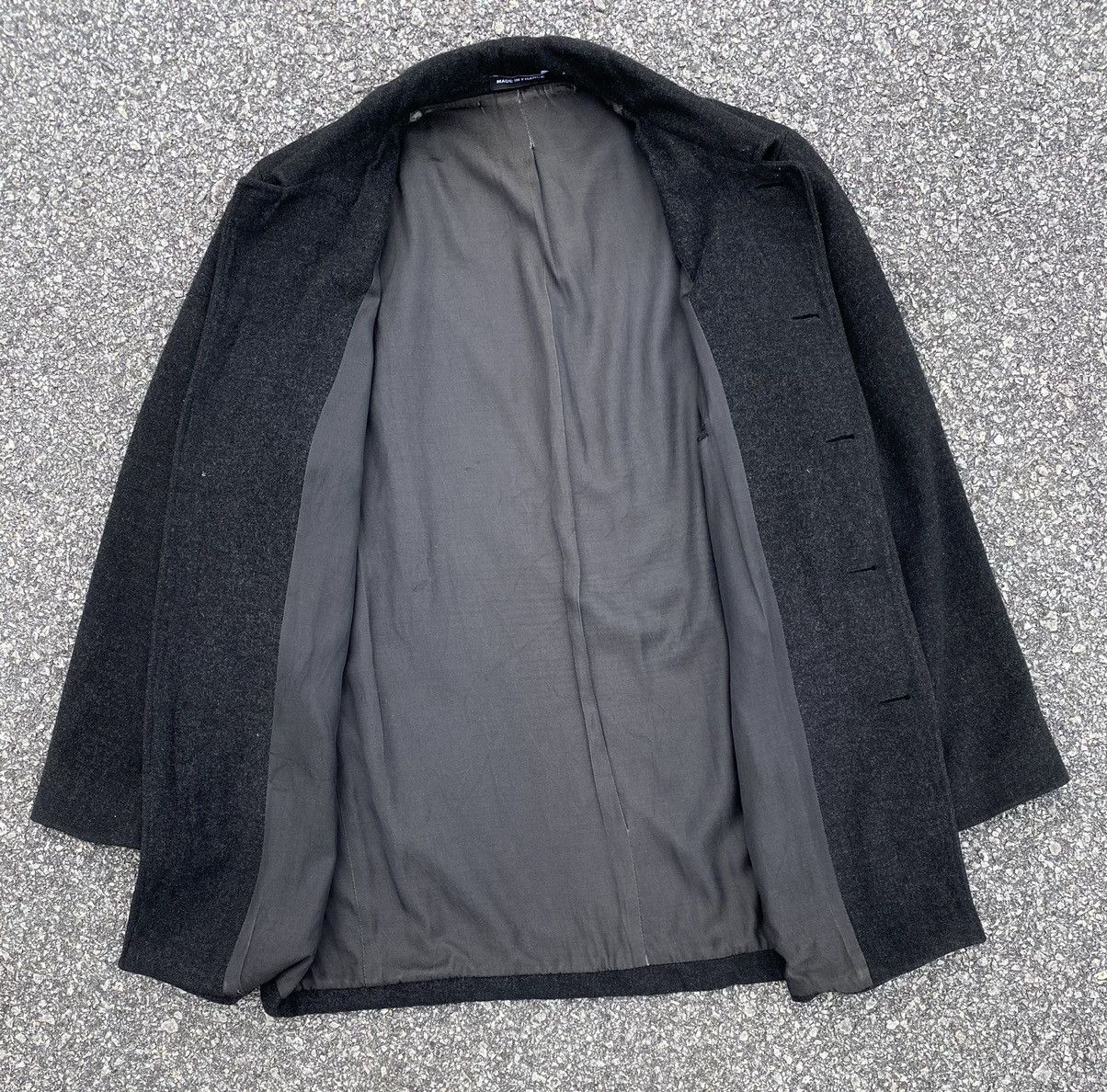 agnes b. Vintage Agnes B Homme Paris Wool Trench Coats Long Jacket Size L / US 10 / IT 46 - 3 Thumbnail