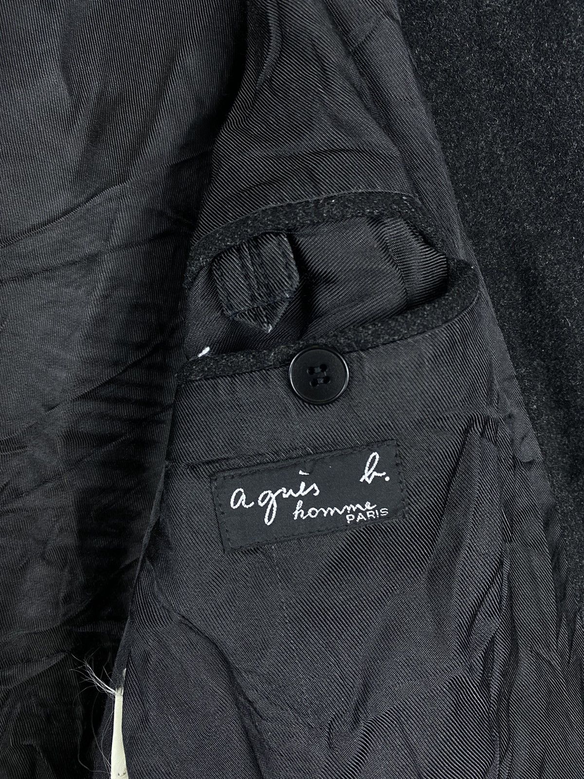 agnes b. Vintage Agnes B Homme Paris Wool Trench Coats Long Jacket Size L / US 10 / IT 46 - 6 Thumbnail