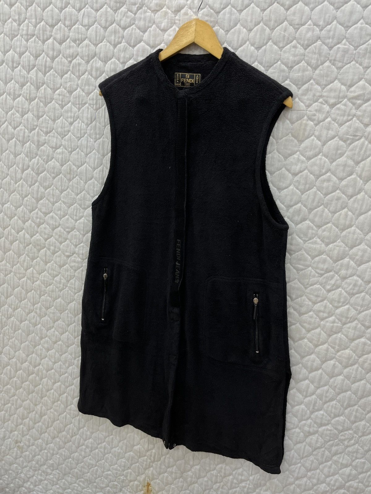 Fendi (Iiii). 🔥🔥FENDI SLEEVELESS VELCRO TAPE FLEECE JACKET Size S / US 4 / IT 40 - 2 Thumbnail