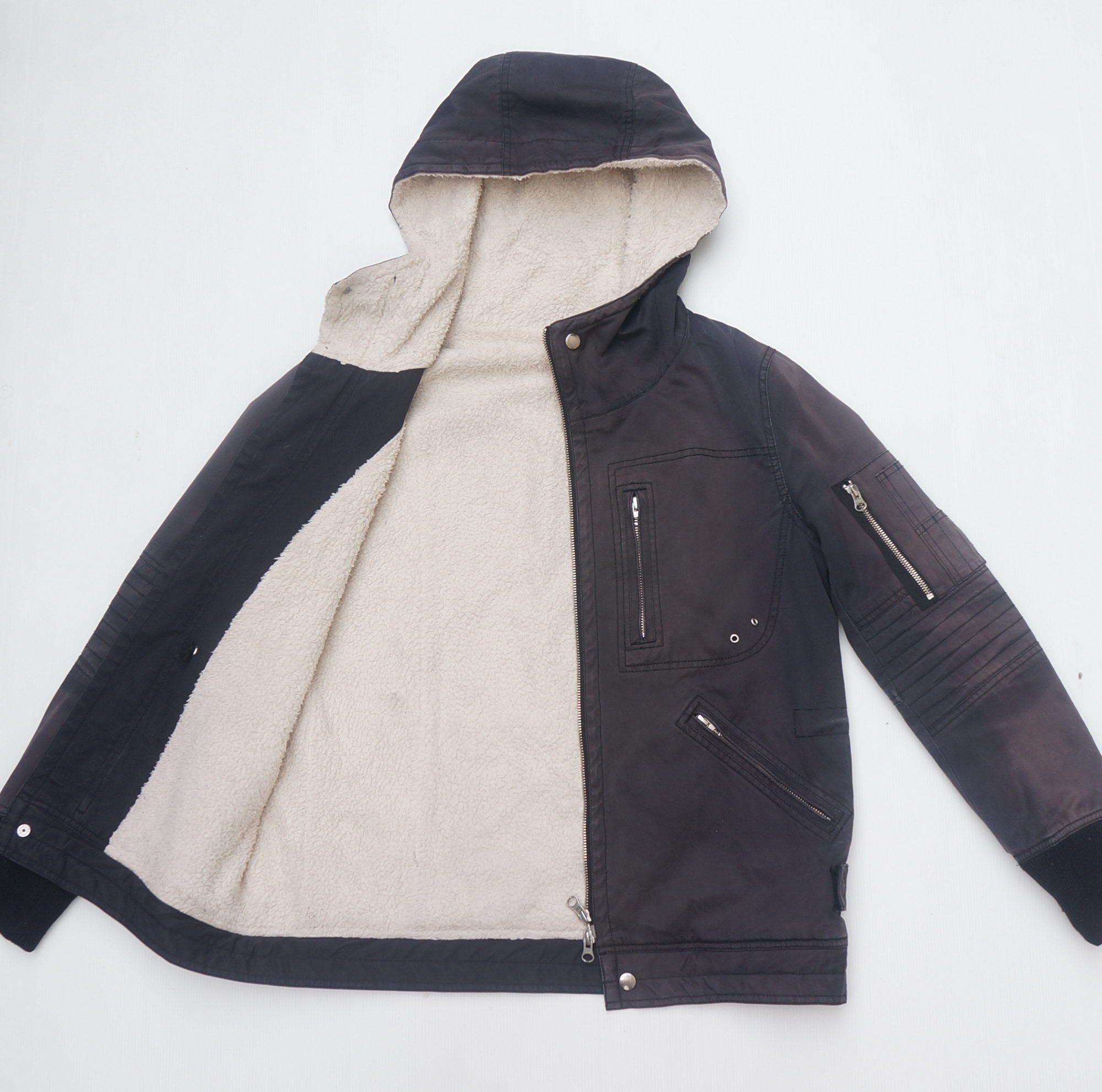 Japanese Brand TAKEO KIKUCHI Multi Pockets Sherpa Lined Hooded Jacket Size US M / EU 48-50 / 2 - 4 Thumbnail