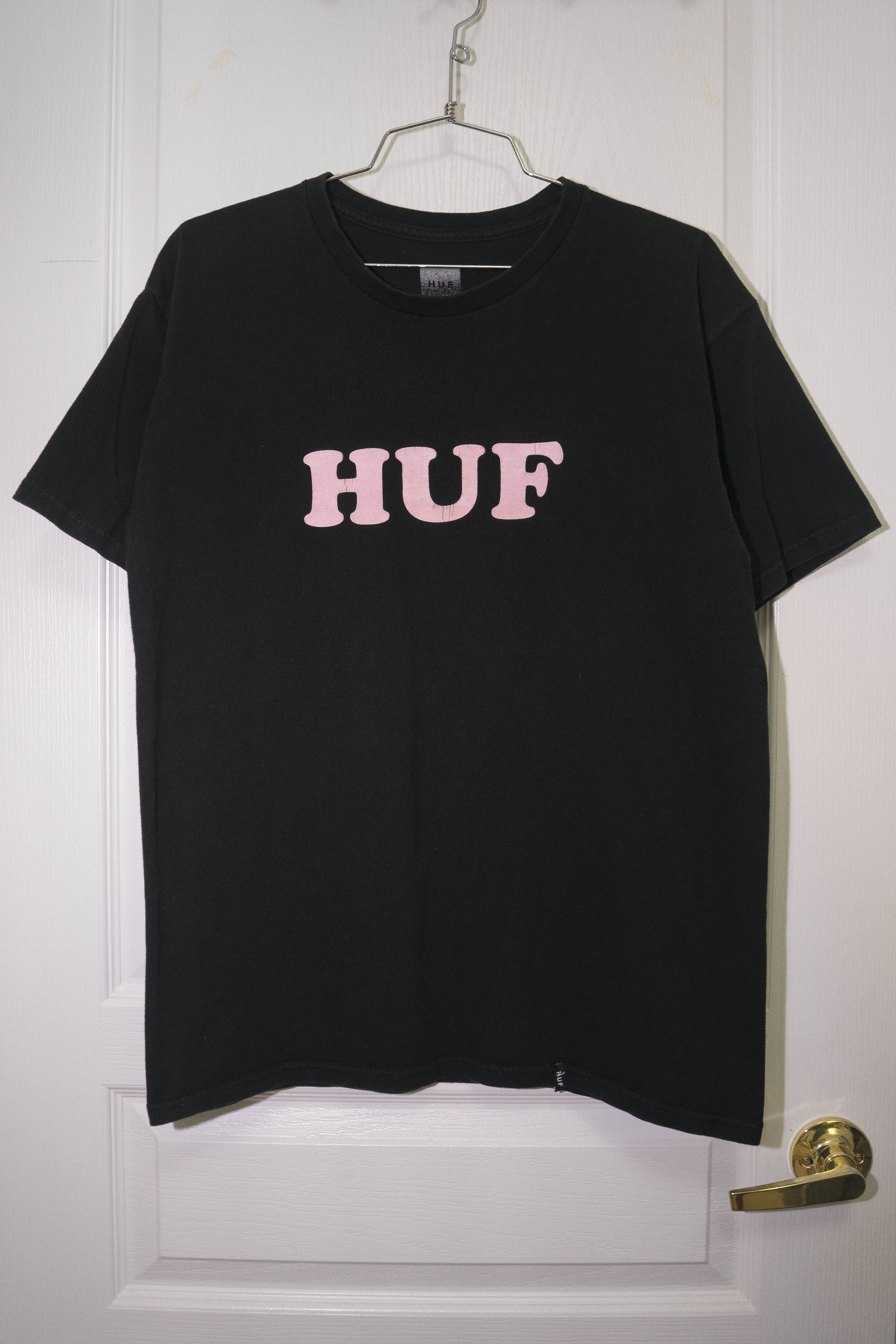 Huf HUF "Bubble Letters" Pink Logo Tee - Sz M Size US M / EU 48-50 / 2 - 1 Thumbnail