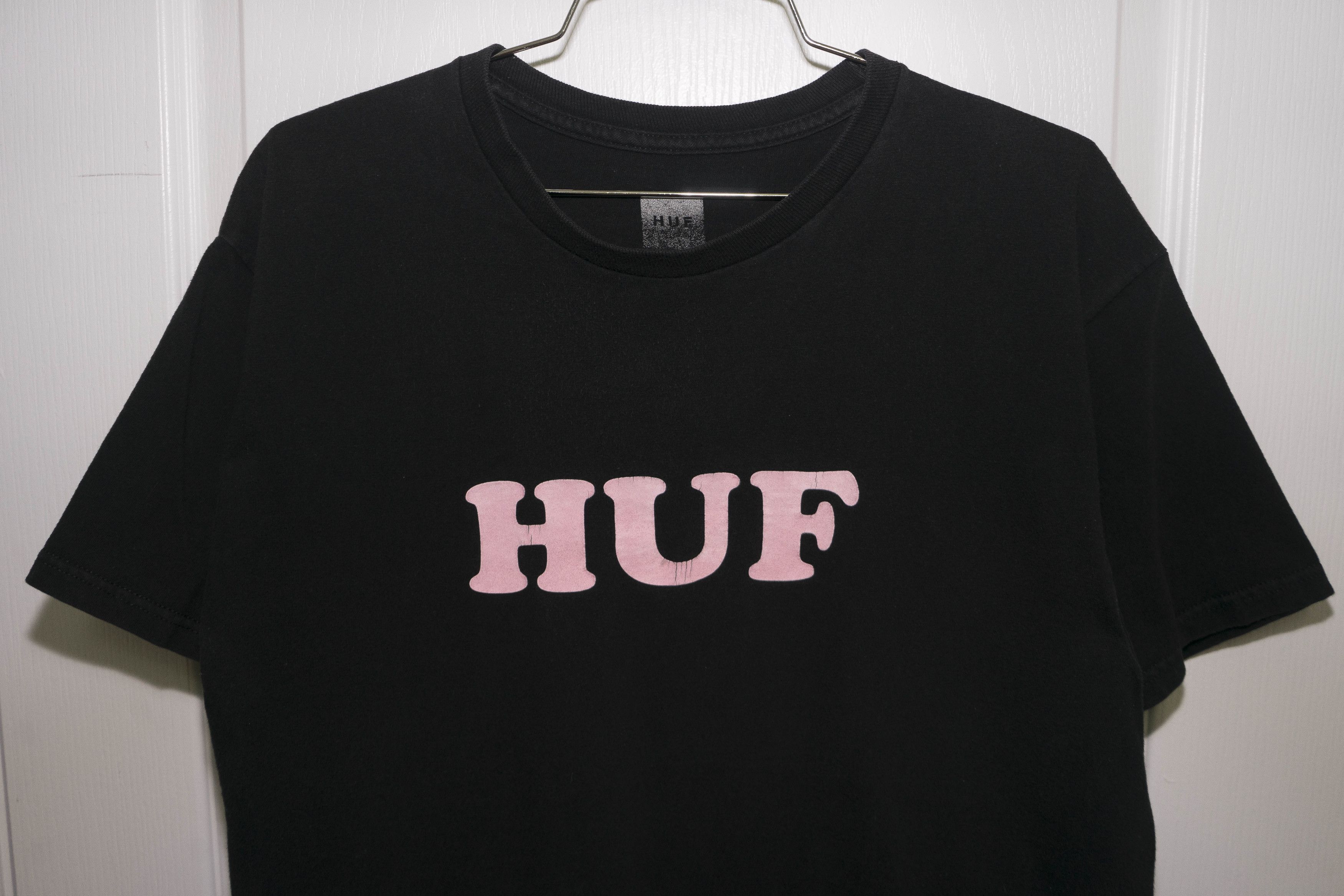 Huf HUF "Bubble Letters" Pink Logo Tee - Sz M Size US M / EU 48-50 / 2 - 3 Thumbnail