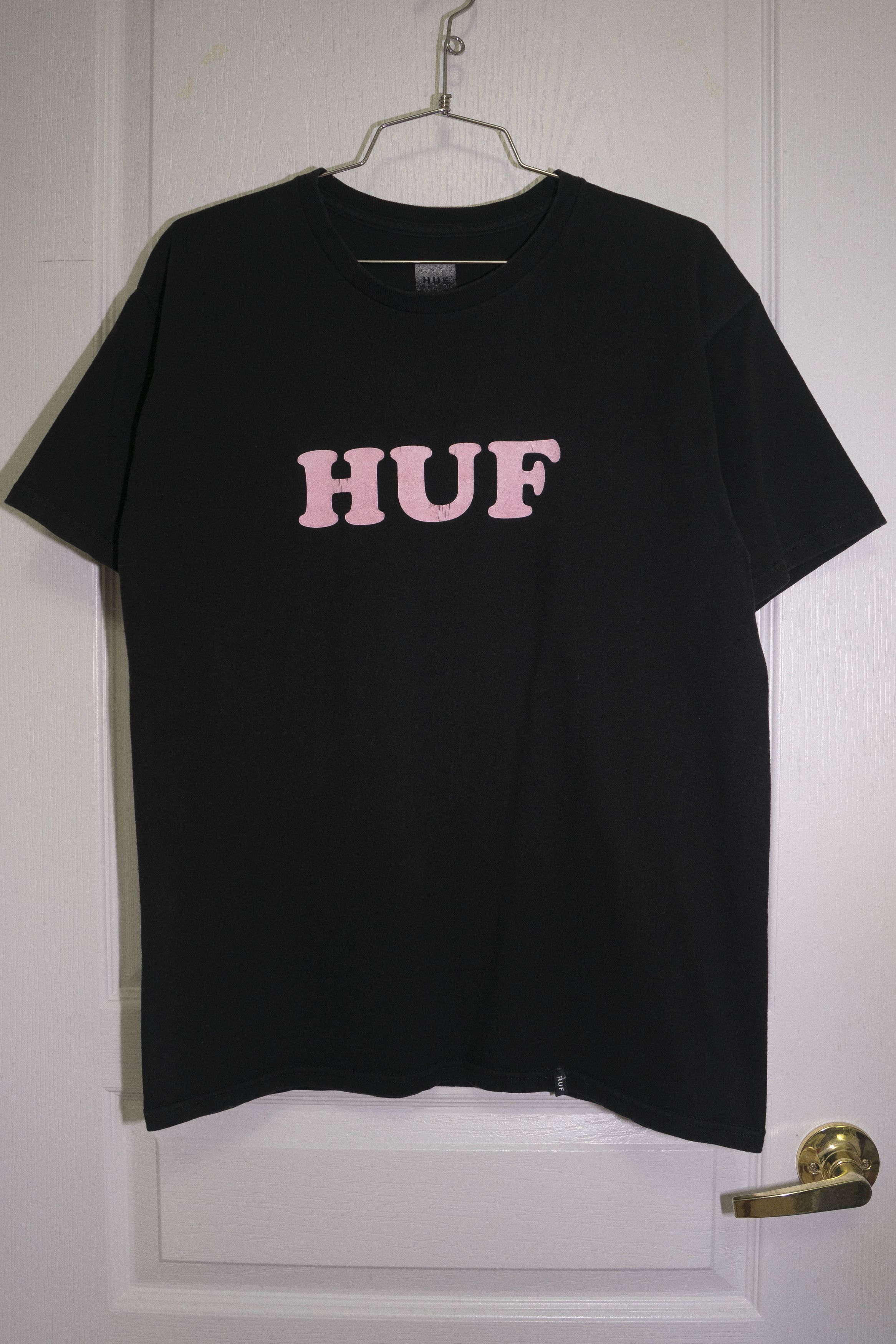 Huf HUF "Bubble Letters" Pink Logo Tee - Sz M Size US M / EU 48-50 / 2 - 2 Thumbnail