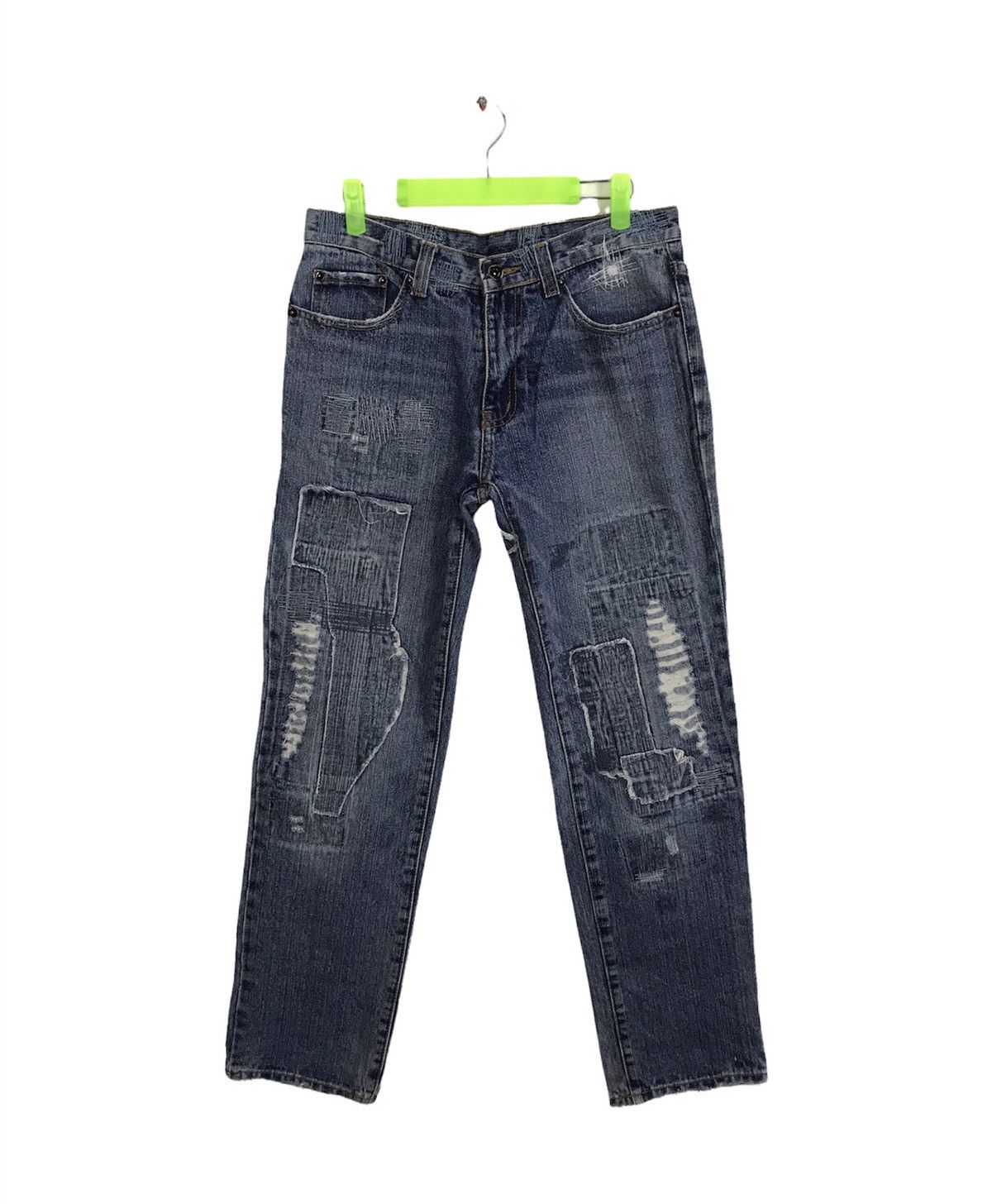 Seditionaries Vintage Japanese Brand Indigo Denim Jeans Patches Stitch Size US 30 / EU 46 - 1 Thumbnail