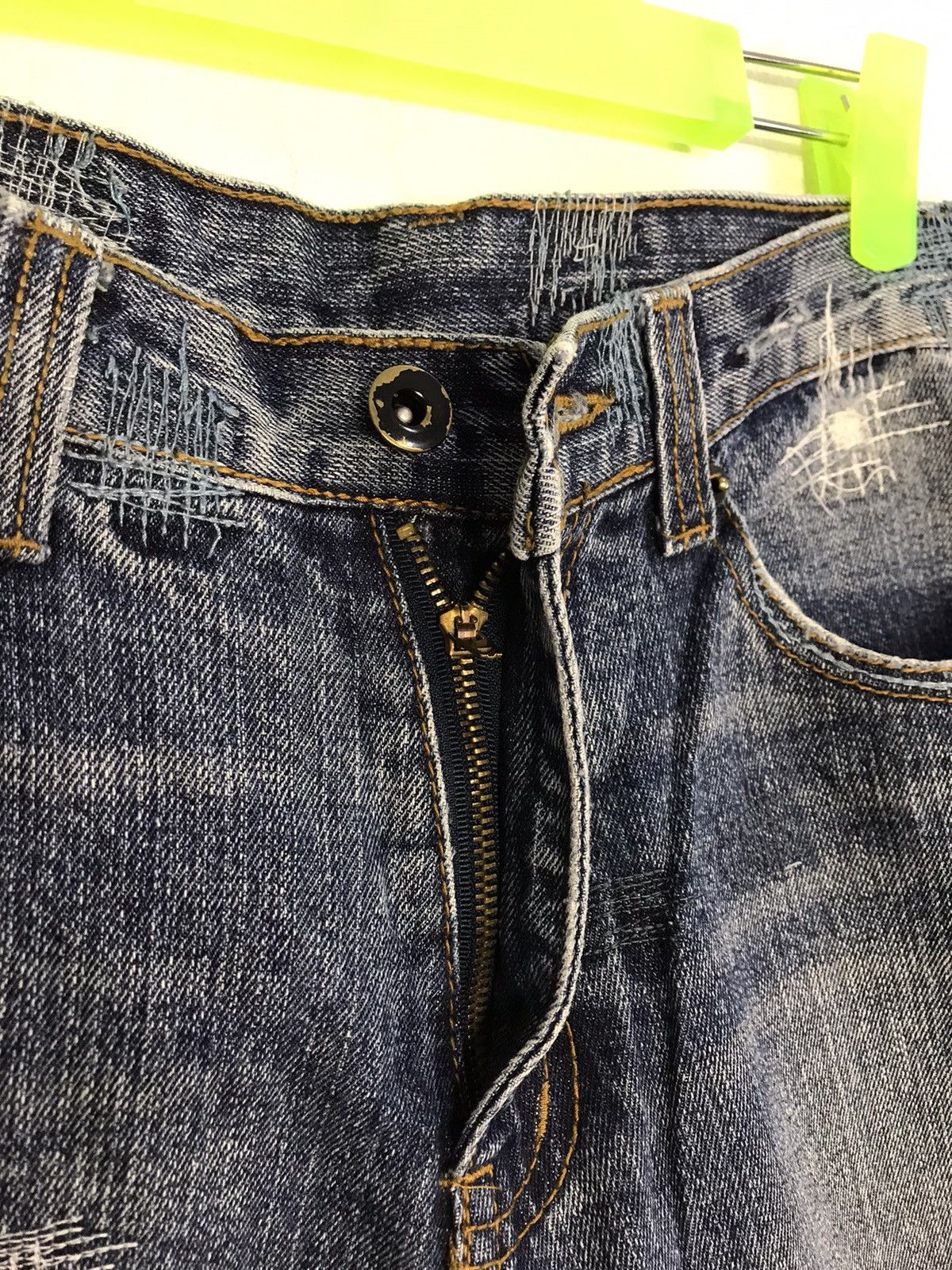 Seditionaries Vintage Japanese Brand Indigo Denim Jeans Patches Stitch Size US 30 / EU 46 - 6 Thumbnail