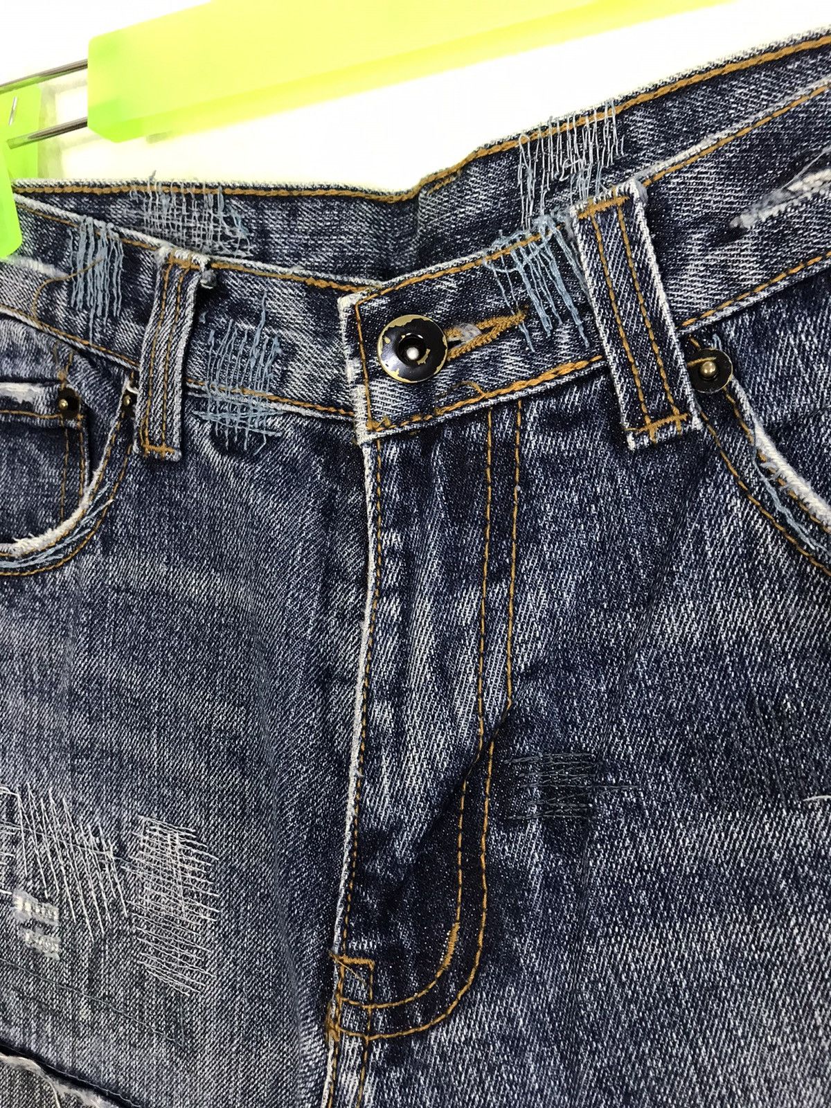 Seditionaries Vintage Japanese Brand Indigo Denim Jeans Patches Stitch Size US 30 / EU 46 - 5 Thumbnail