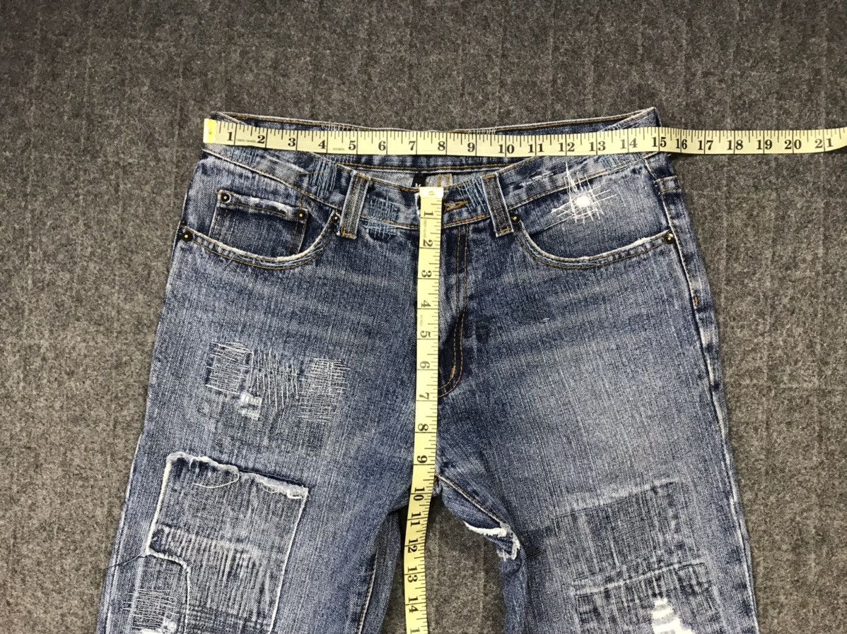 Seditionaries Vintage Japanese Brand Indigo Denim Jeans Patches Stitch Size US 30 / EU 46 - 13 Thumbnail