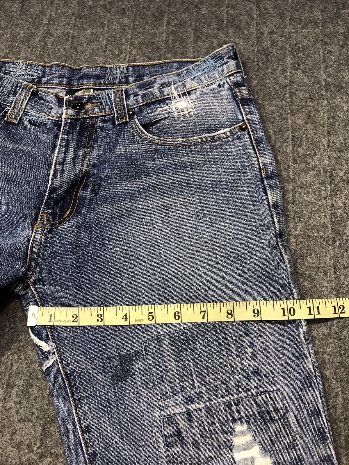 Seditionaries Vintage Japanese Brand Indigo Denim Jeans Patches Stitch Size US 30 / EU 46 - 15 Thumbnail