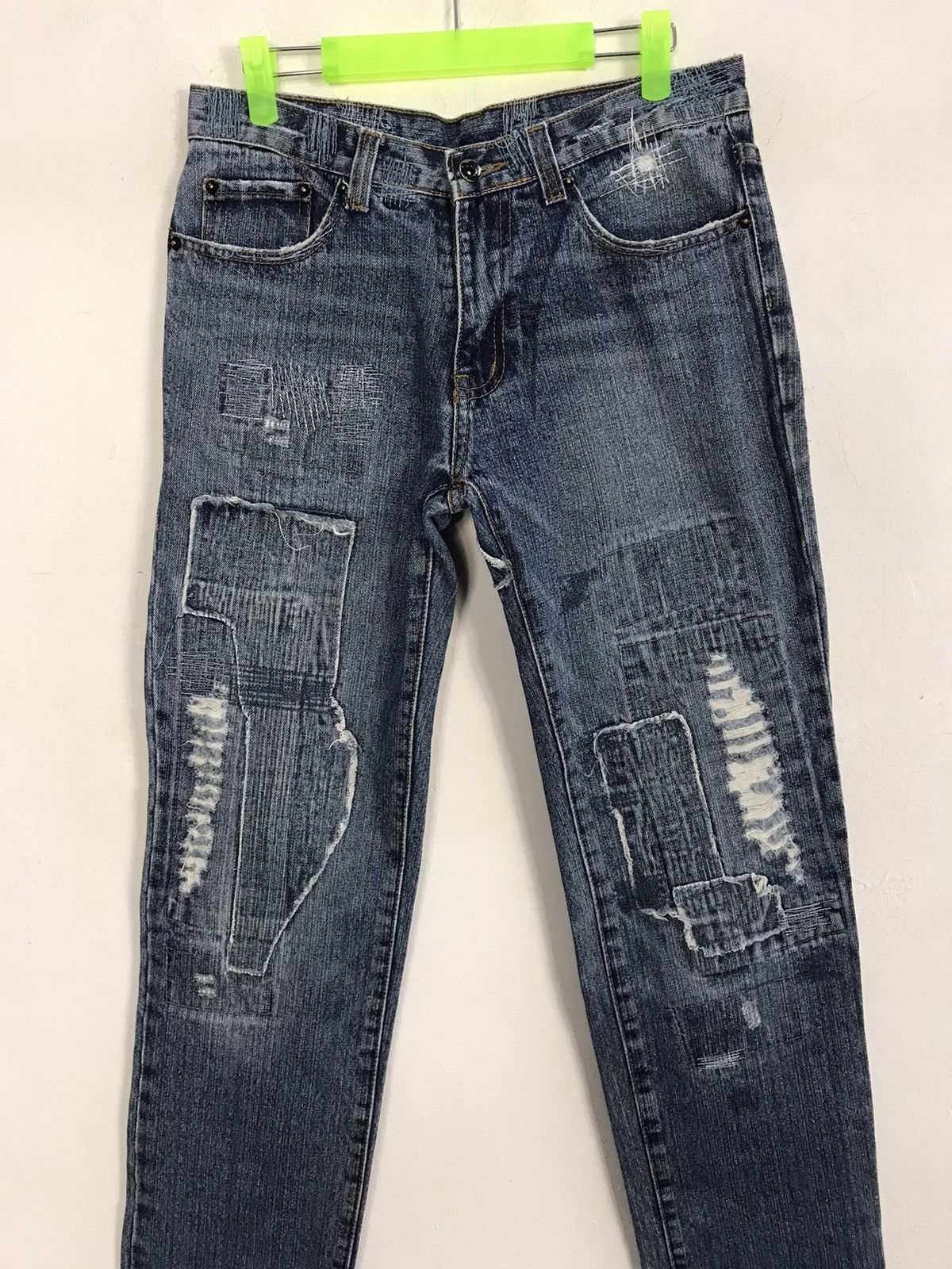 Seditionaries Vintage Japanese Brand Indigo Denim Jeans Patches Stitch Size US 30 / EU 46 - 3 Thumbnail
